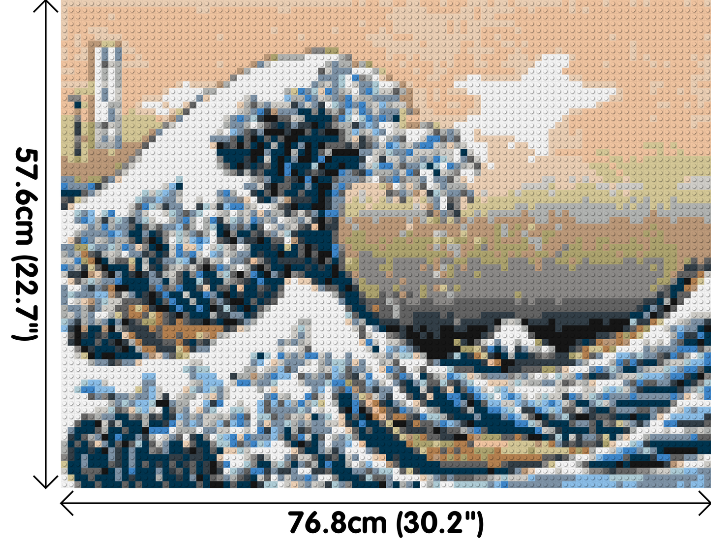 The Great Wave Off Kanagawa by Katsushika Hokusai  - Brick Art Mosaic Kit