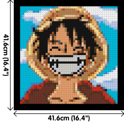 Monkey D. Luffy Pixel Art - Brick Art Mosaic Kit