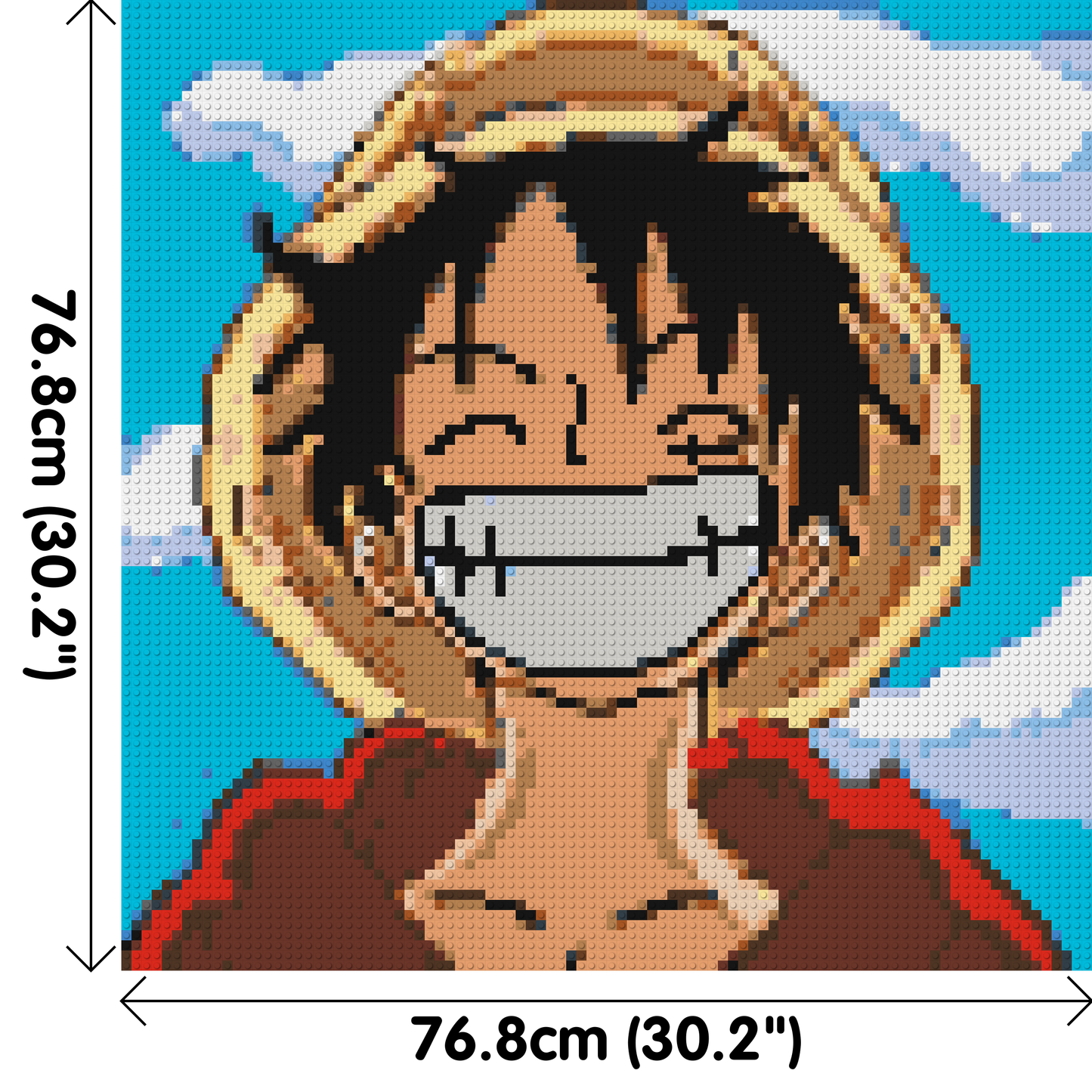 Monkey D. Luffy Pixel Art - Brick Art Mosaic Kit