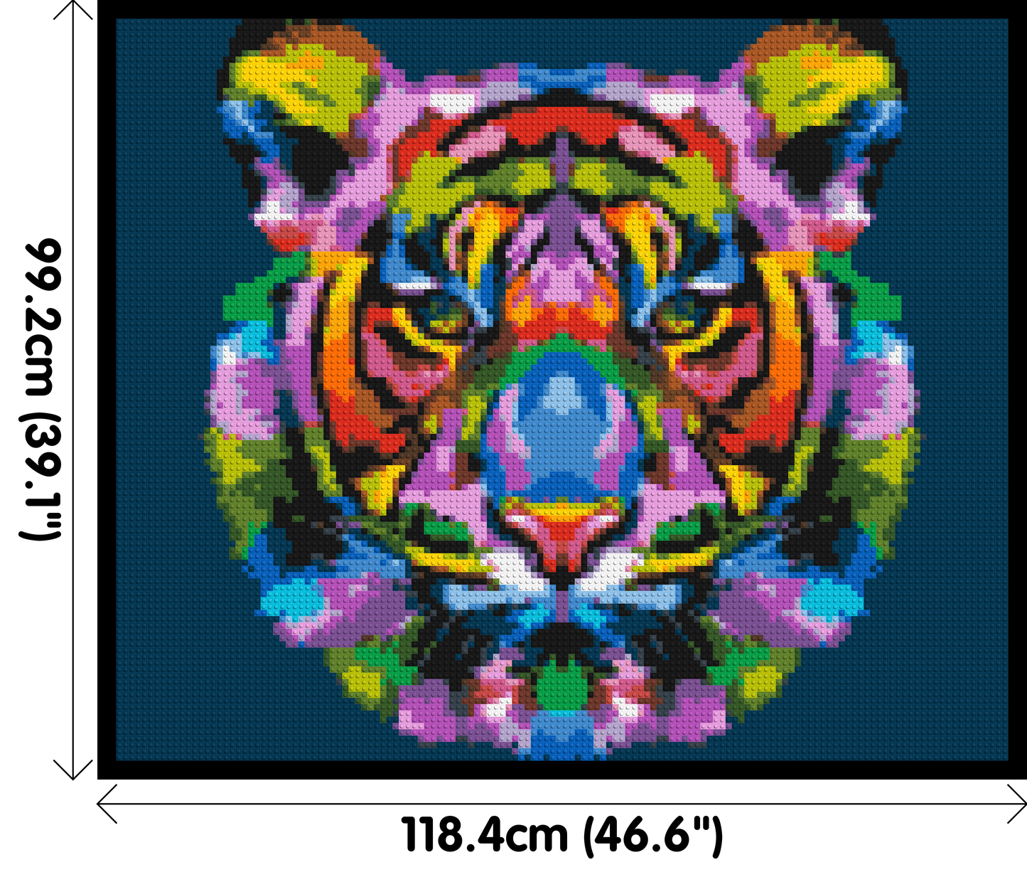 Tiger Colourful Pop Art - Brick Art Mosaic Kit 6x5 large