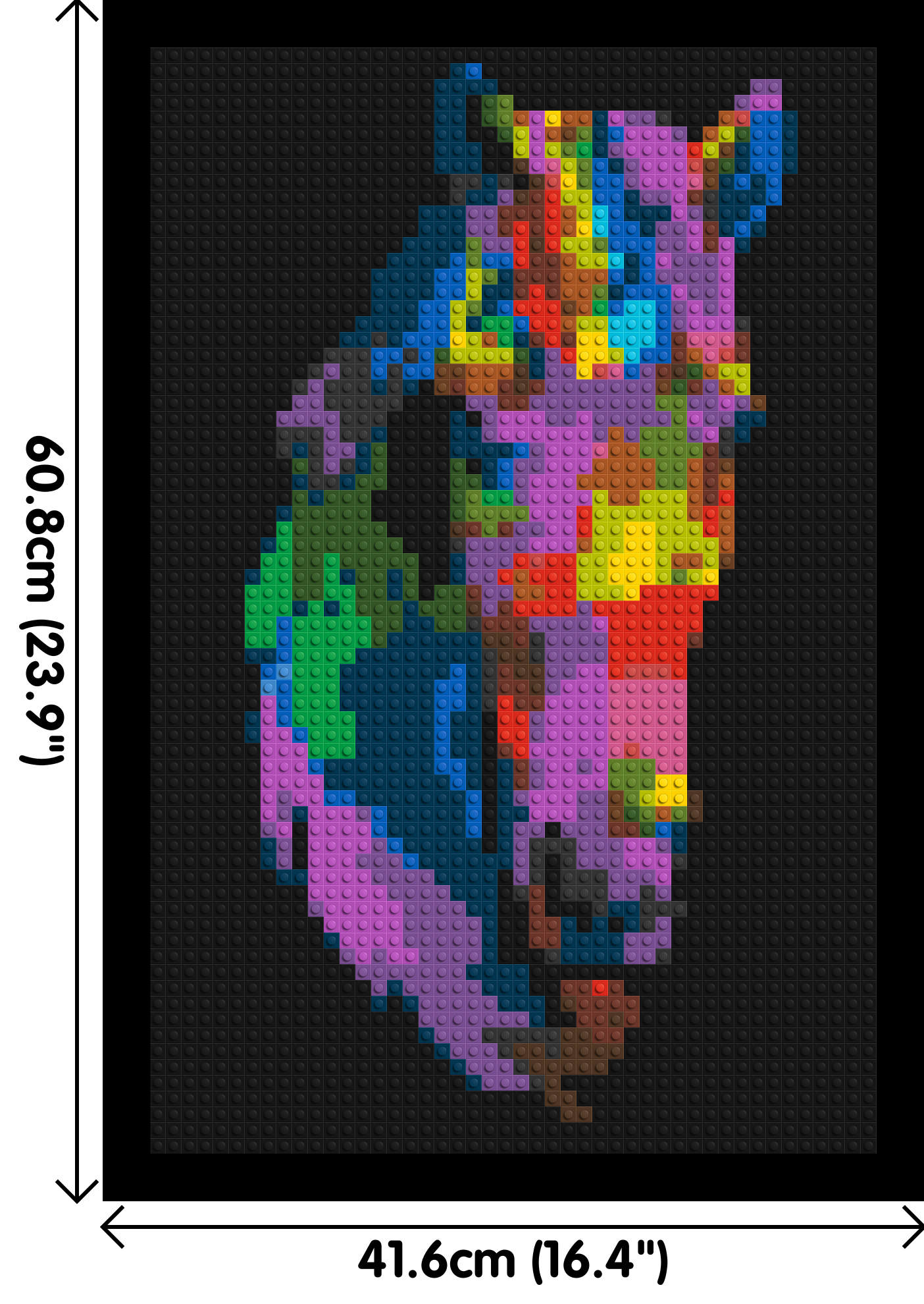 Horse Colourful Pop Art - Brick Art Mosaic Kit 2x3 large