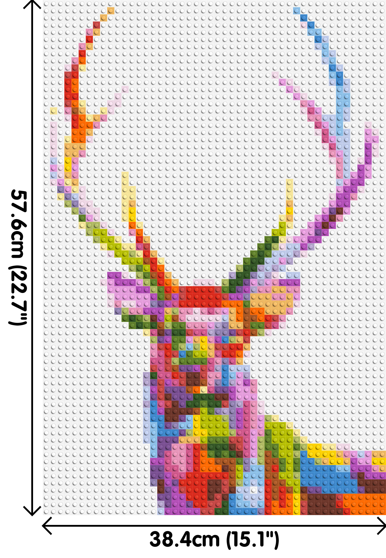 Stag Colourful Pop Art - Brick Art Mosaic Kit 2x3 dimensions