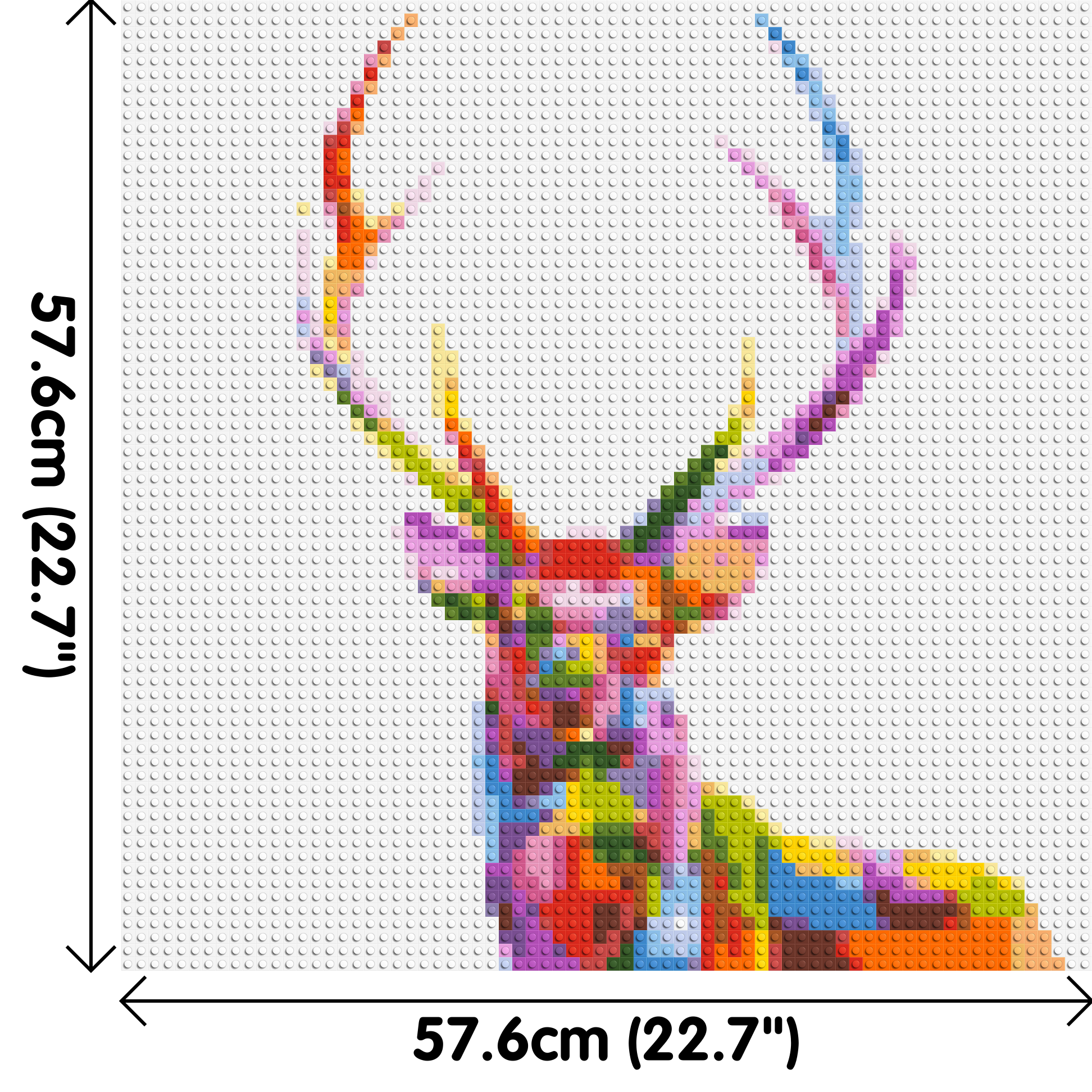 Stag Colourful Pop Art - Brick Art Mosaic Kit 3x3 dimensions