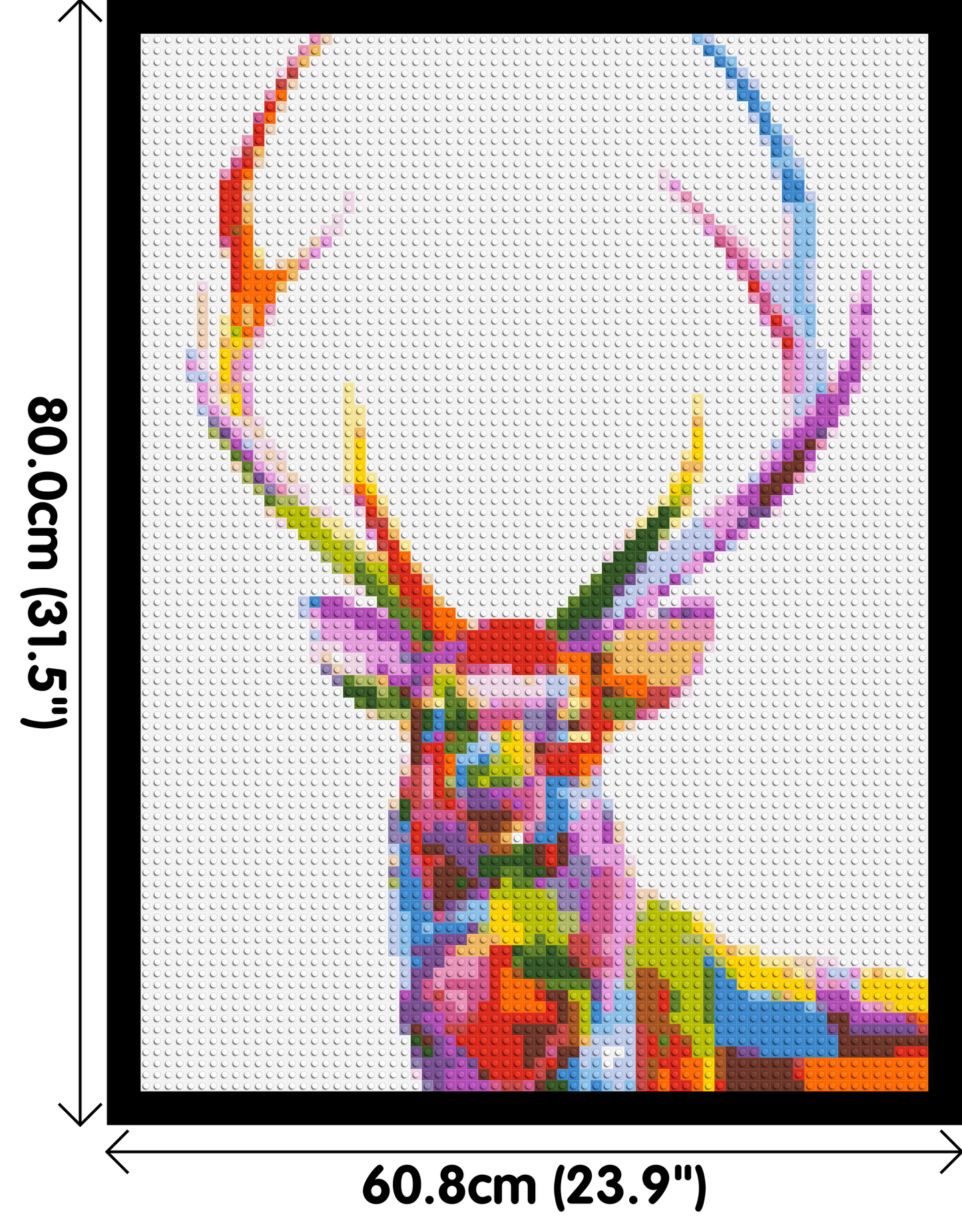 Stag Colourful Pop Art - Brick Art Mosaic Kit 3x4 large