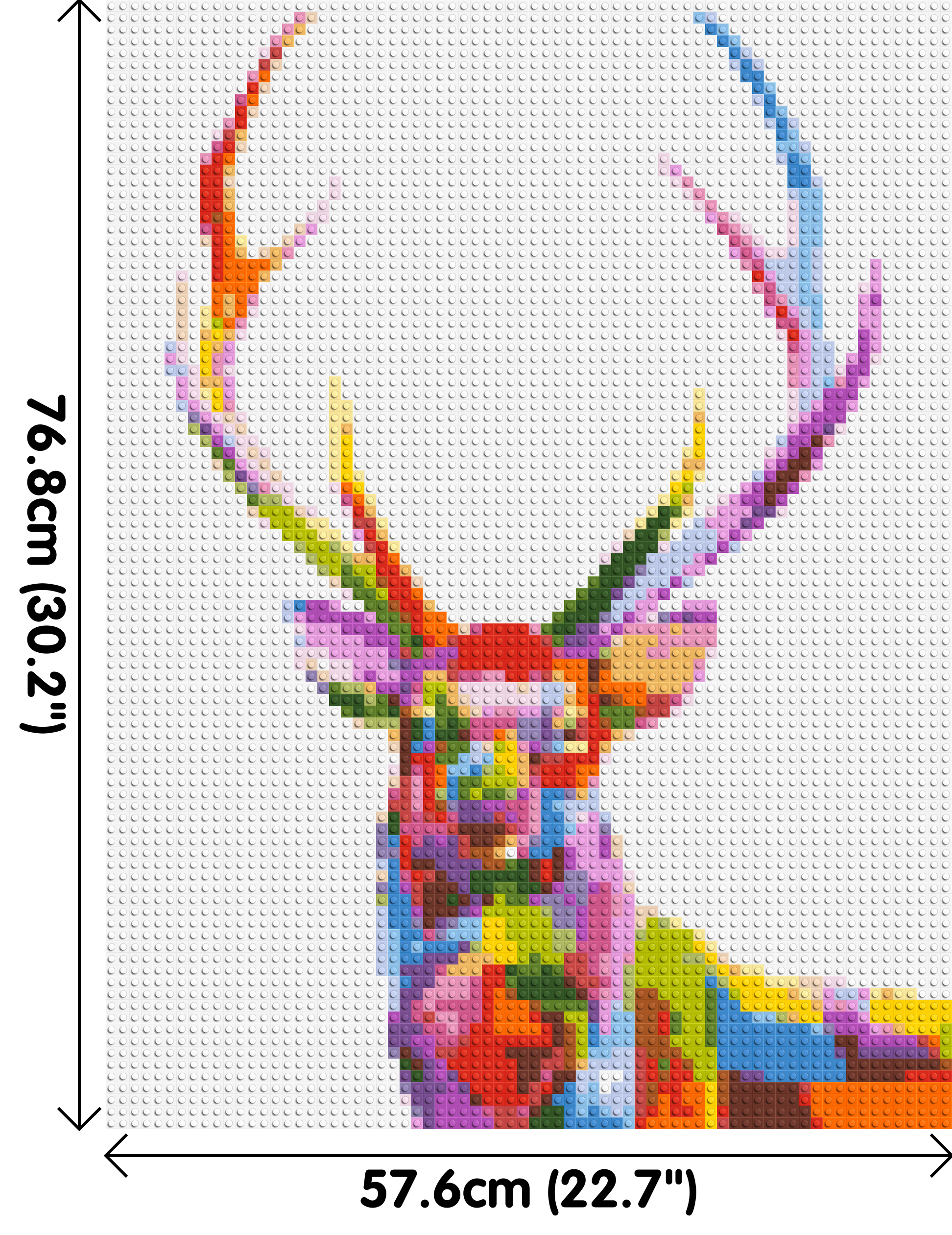 Stag Colourful Pop Art - Brick Art Mosaic Kit 3x4 dimensions