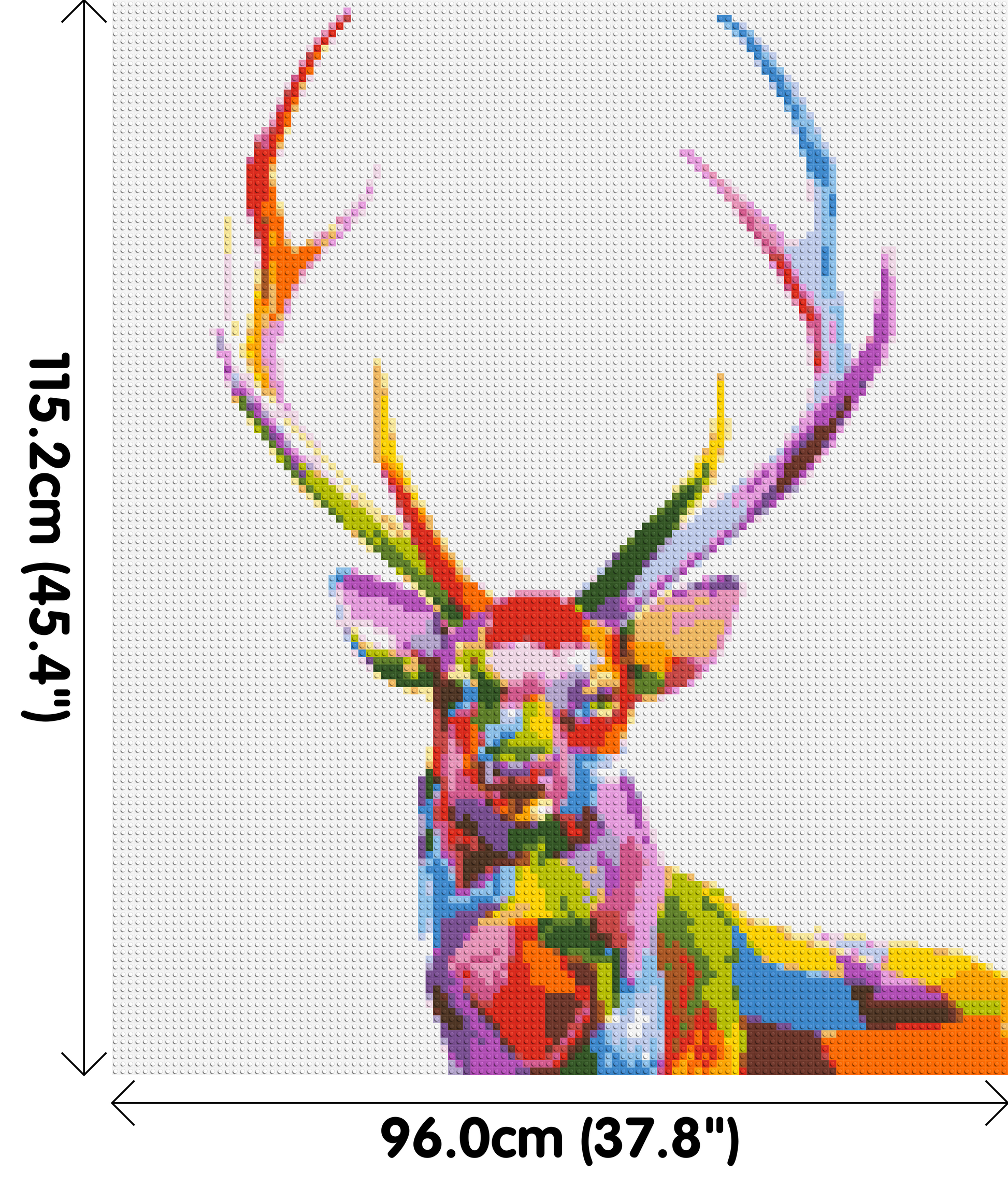 Stag Colourful Pop Art - Brick Art Mosaic Kit 5x6 dimensions