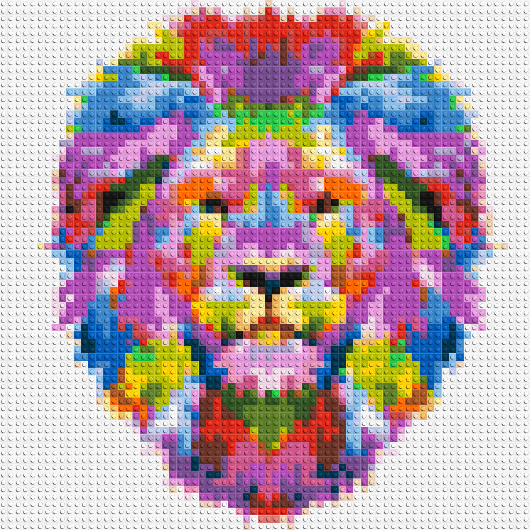 Regal Lion Colourful Pop Art - Brick Art Mosaic Kit 3x3 large