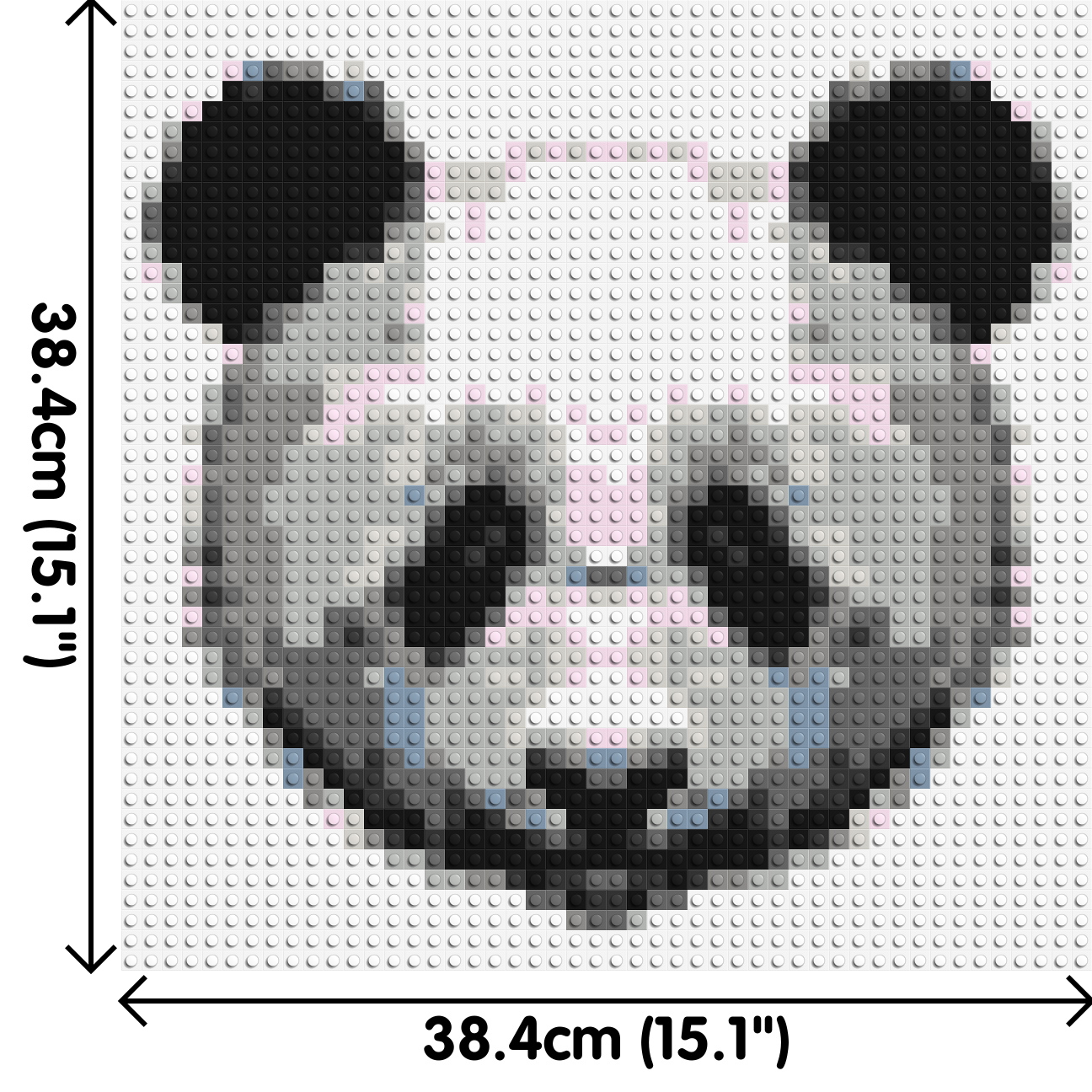 Panda - Brick Art Mosaic Kit 2x2 dimensions