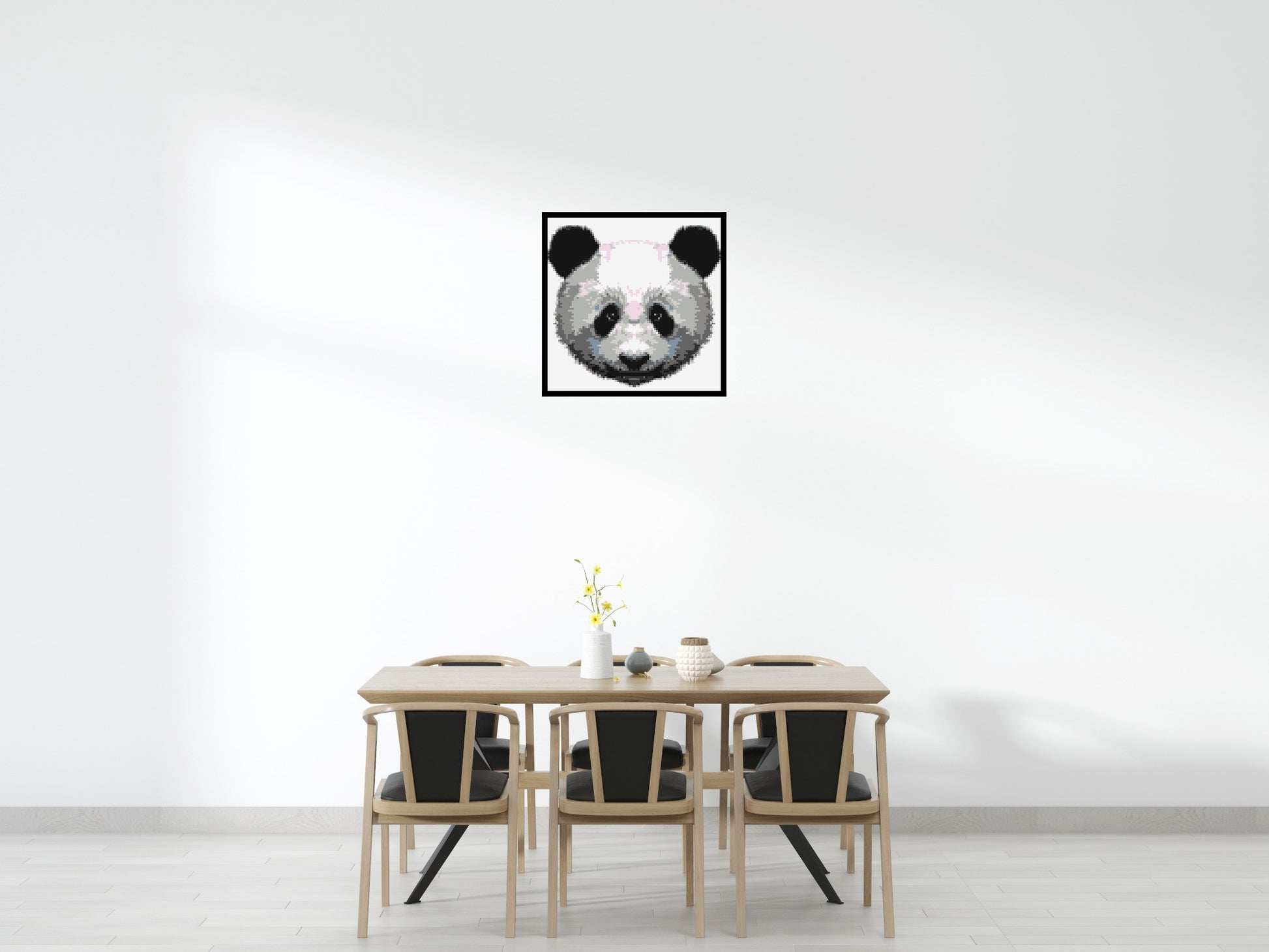 Panda - Brick Art Mosaic Kit 4x4 scene with frame