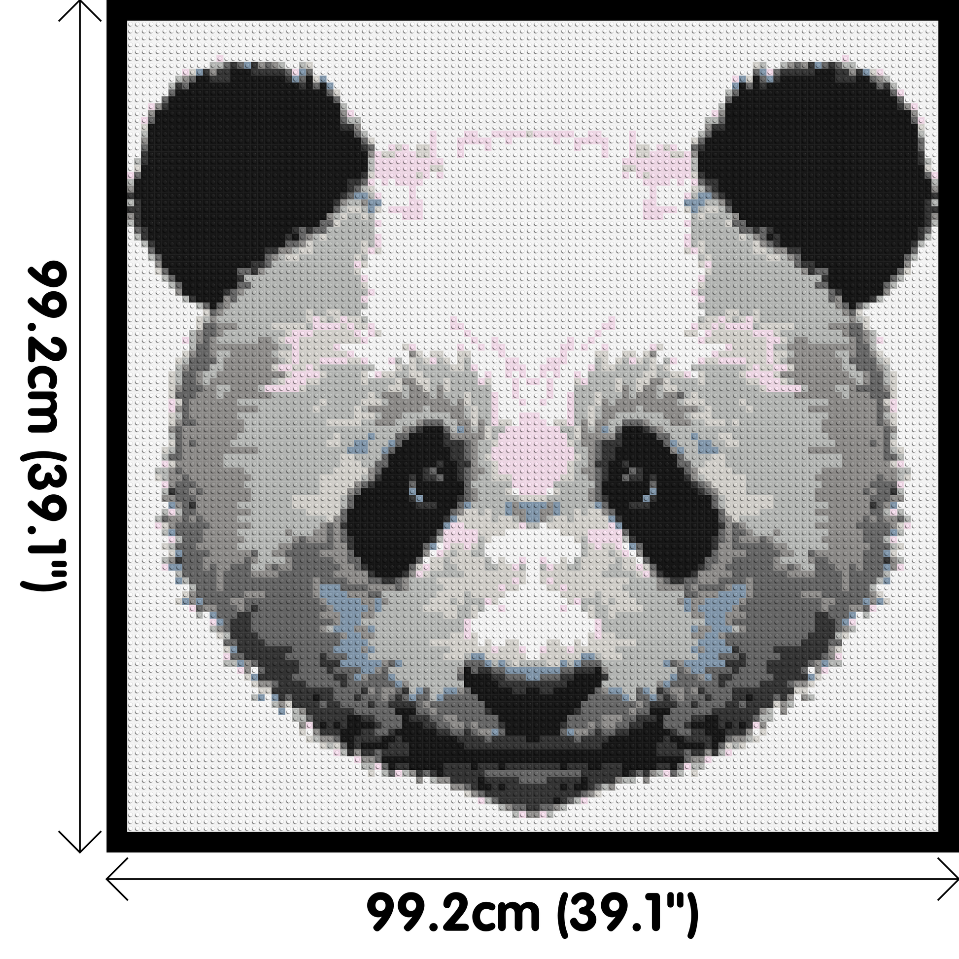 Panda - Brick Art Mosaic Kit 5x5 dimensions with frame