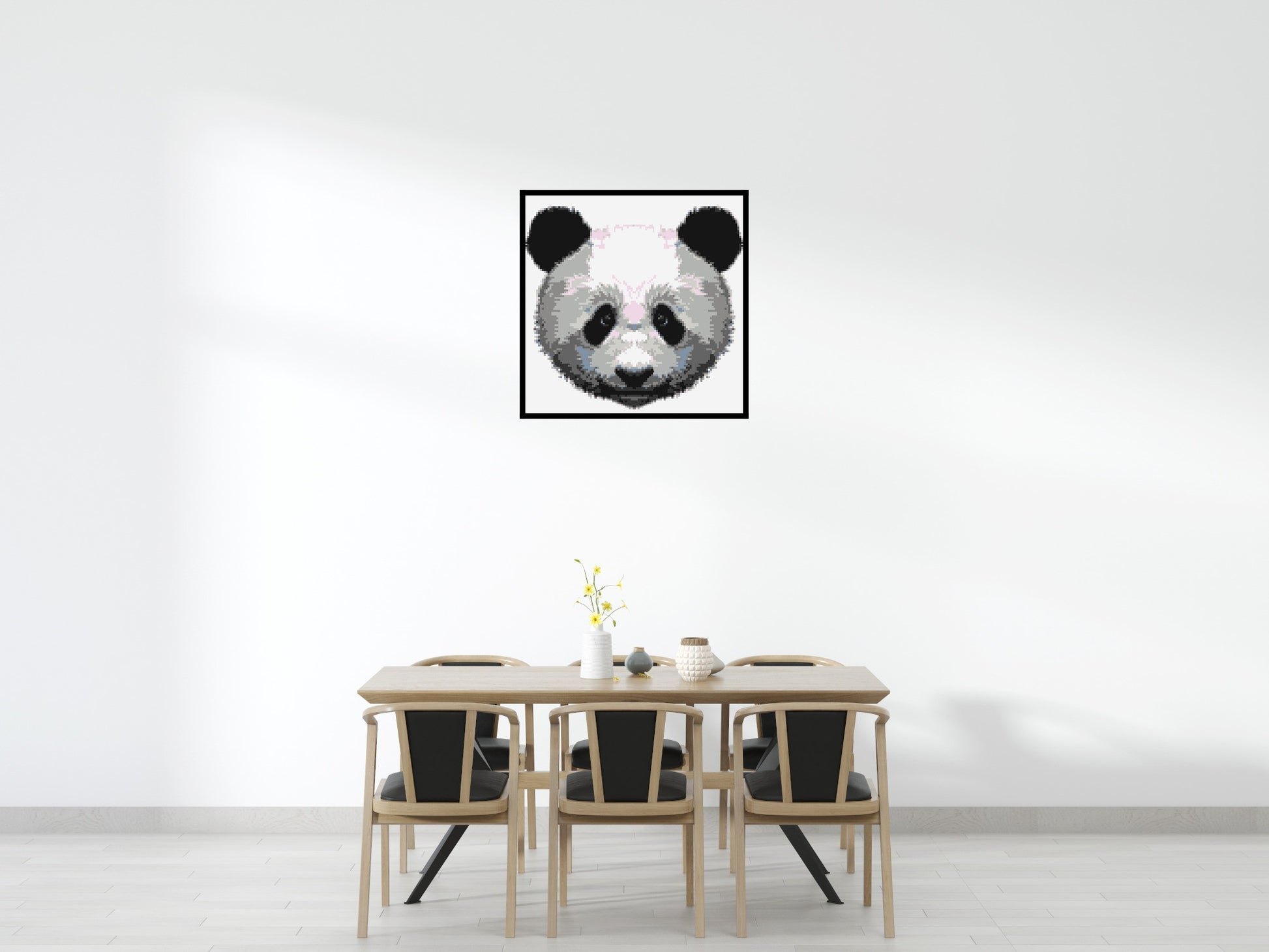 Panda - Brick Art Mosaic Kit 5x5 scene with frame