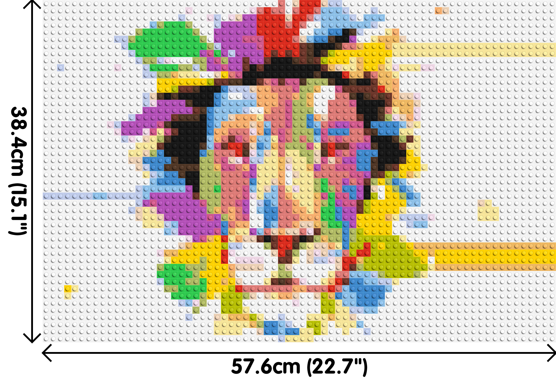 Abstract Lion Colourful Pop Art - Brick Art Mosaic Kit 3x2 dimensions