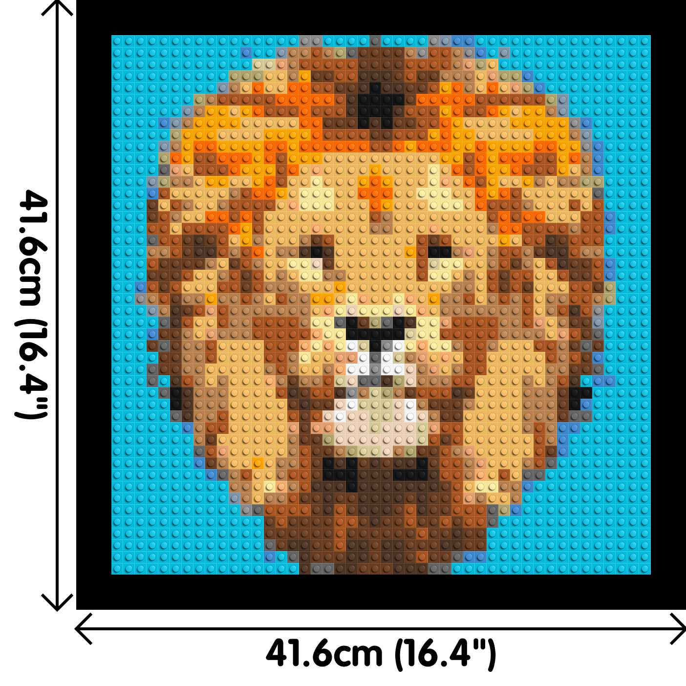 Lion King Pop Art - Brick Art Mosaic Kit 2x2 large