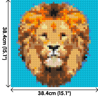 Lion King Pop Art - Brick Art Mosaic Kit 2x2 large