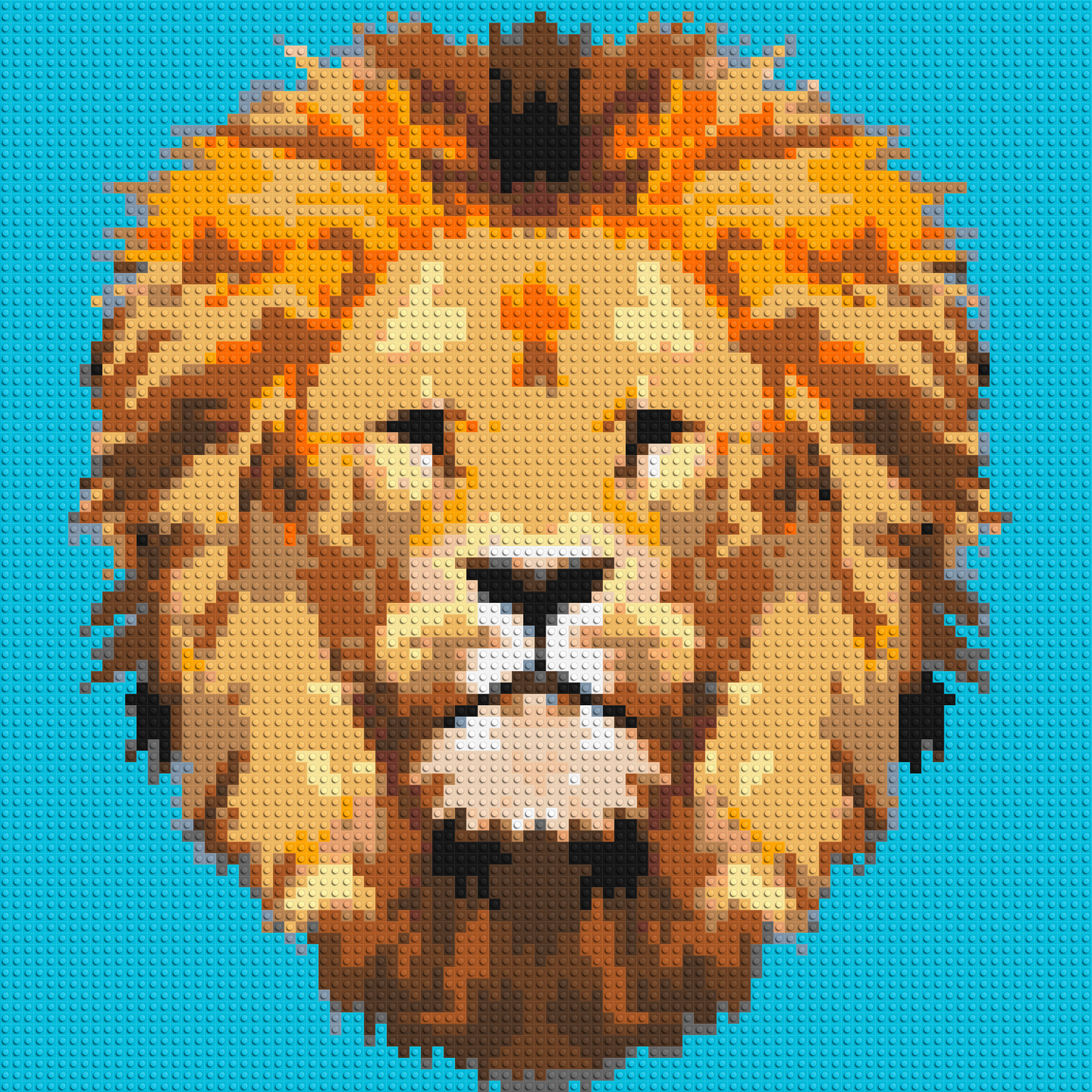 Lion King Pop Art - Brick Art Mosaic Kit 4x4 large