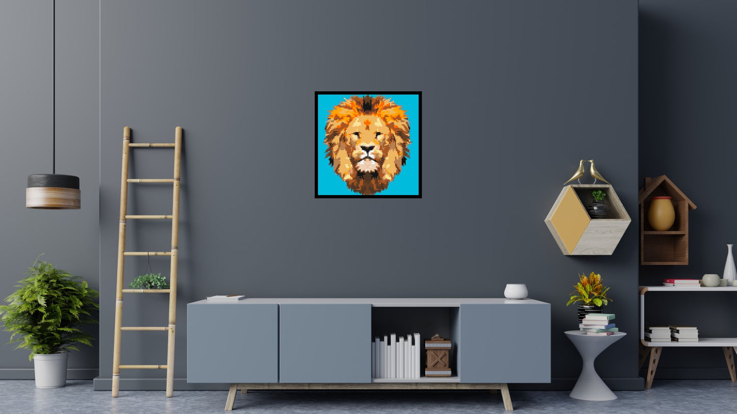 Lion King Pop Art - Brick Art Mosaic Kit 4x4 large