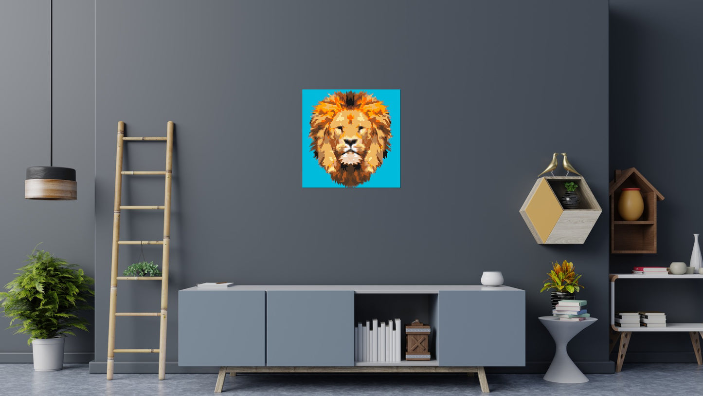 Lion King Pop Art - Brick Art Mosaic Kit 4x4 large