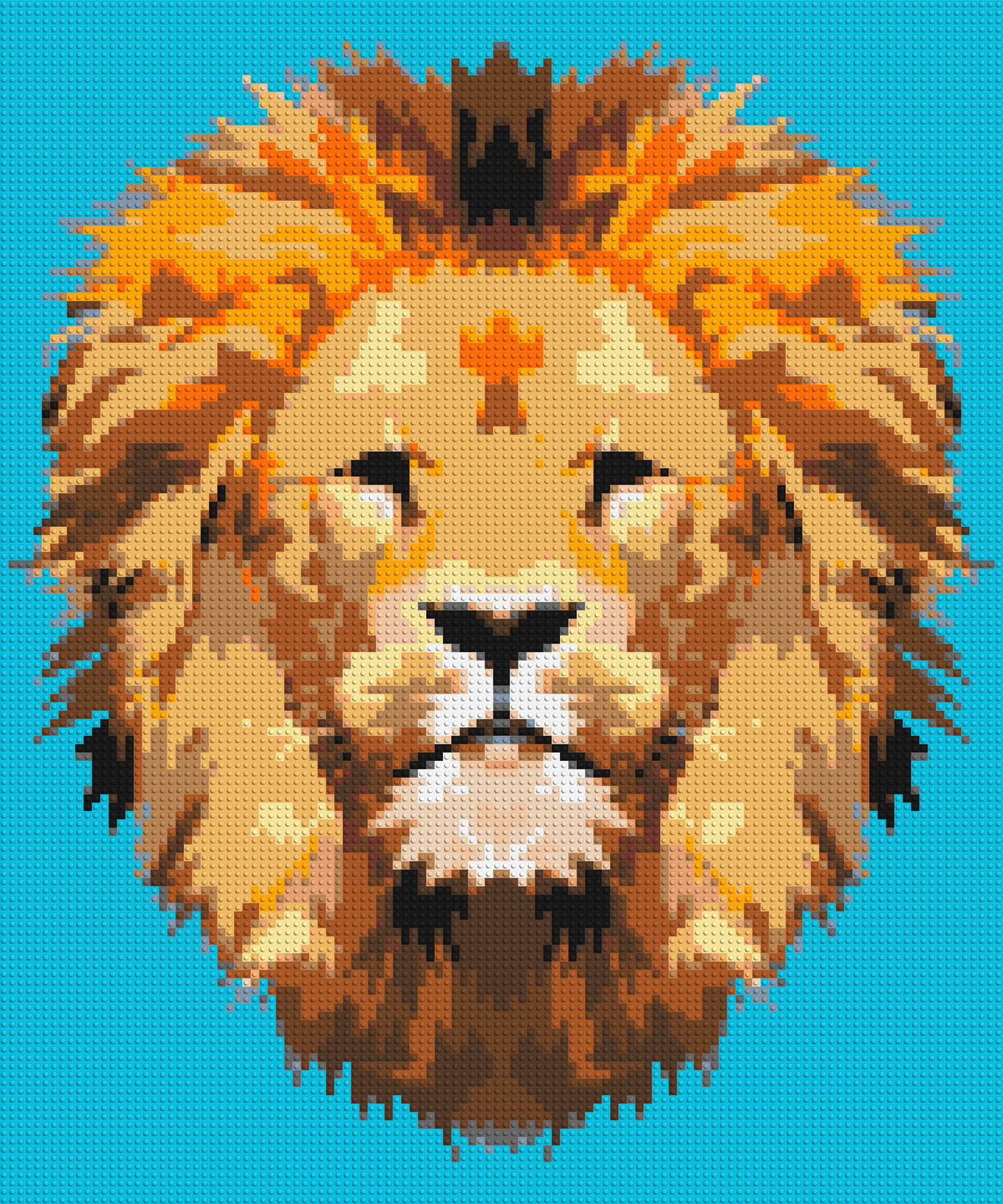 Lion King Pop Art - Brick Art Mosaic Kit 5x6 large