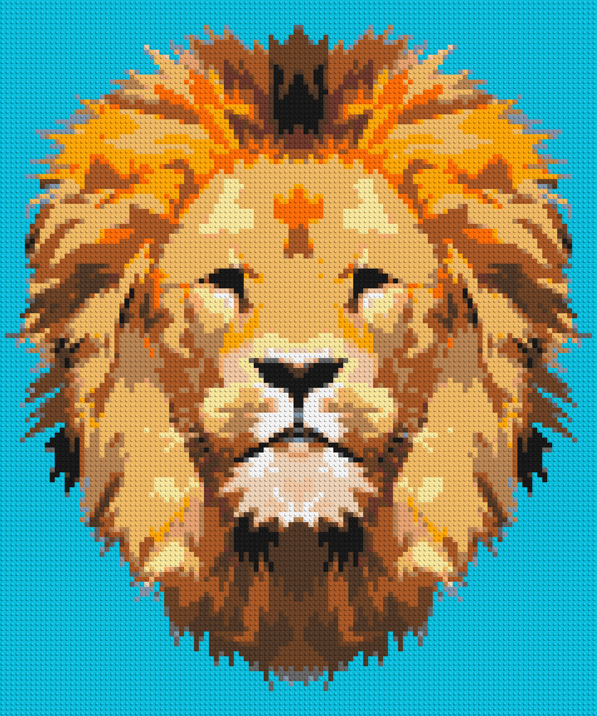 Lion King Pop Art - Brick Art Mosaic Kit 5x6 large