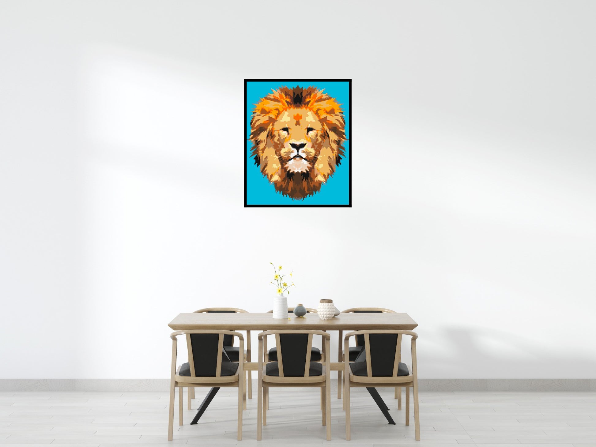 Lion King Pop Art - Brick Art Mosaic Kit 5x6 scene with frame