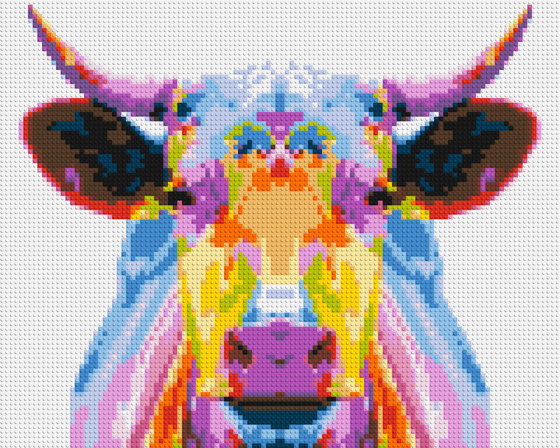 Cow Colourful Pop Art  - Brick Art Mosaic Kit 5x4 large