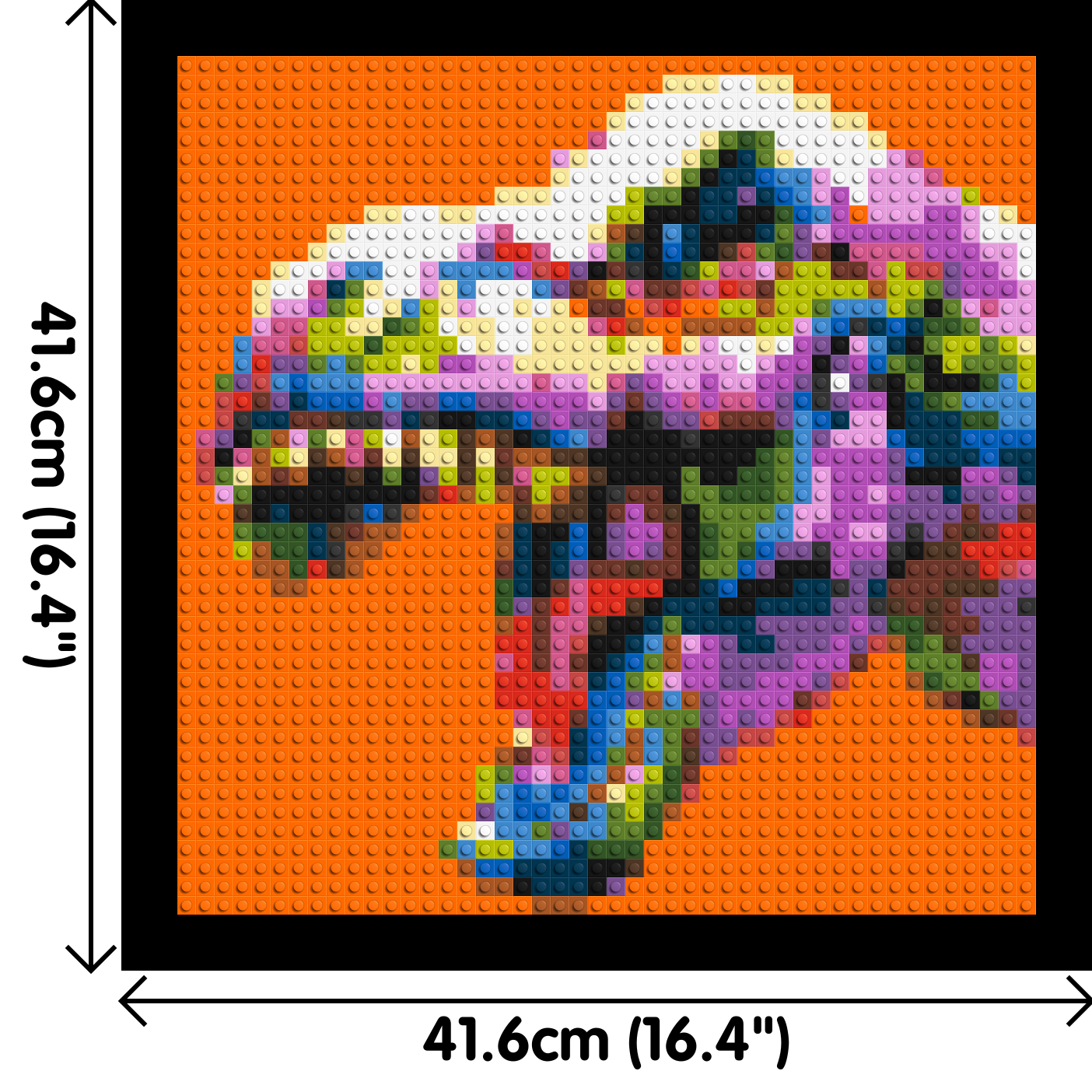 Dinosaur Colourful Pop Art  - Brick Art Mosaic Kit 2x2 large