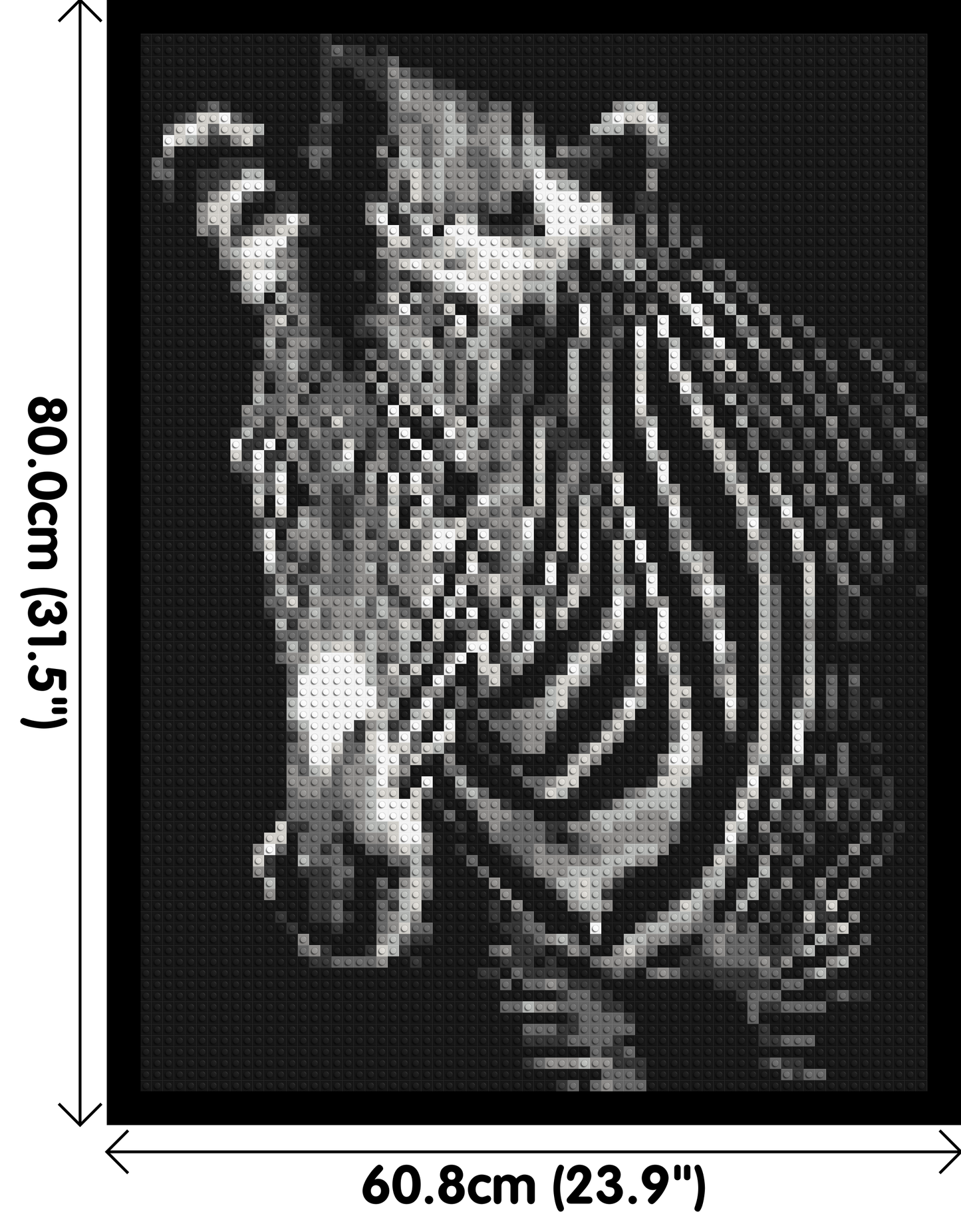 Black & White Zebra - Brick Art Mosaic Kit 3x4 large