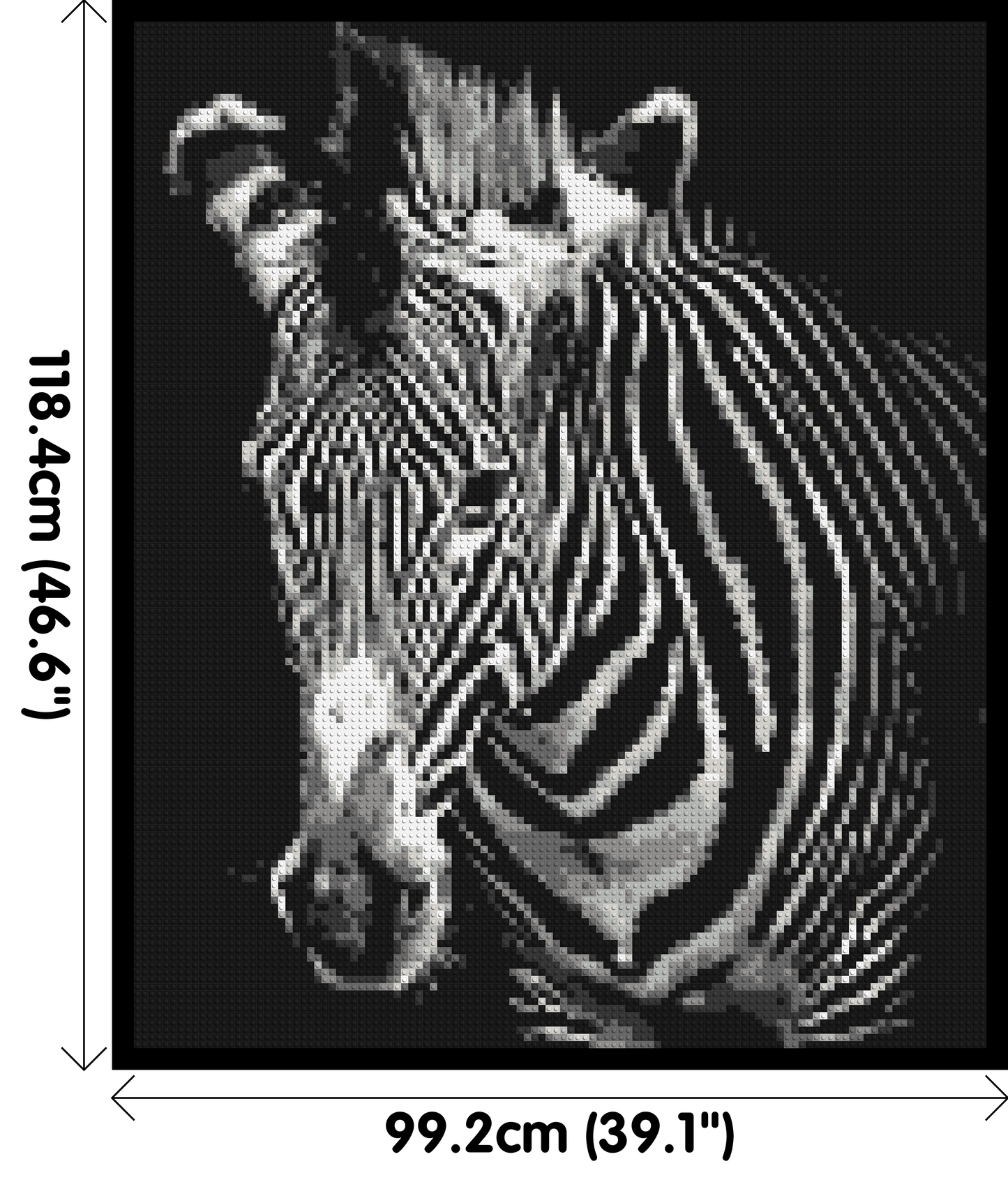 Black & White Zebra - Brick Art Mosaic Kit 5x6 large