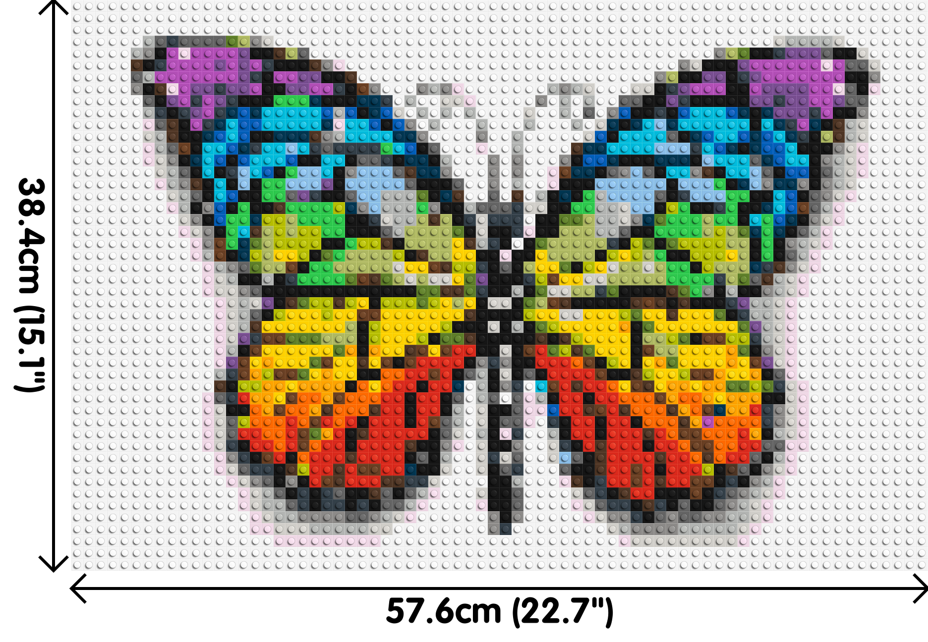 Butterfly Colourful Pop Art  - Brick Art Mosaic Kit 3x2 dimensions