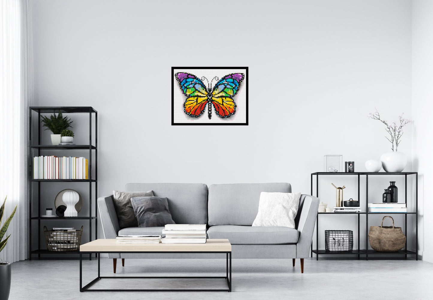 Butterfly Colourful Pop Art  - Brick Art Mosaic Kit 4x3 large