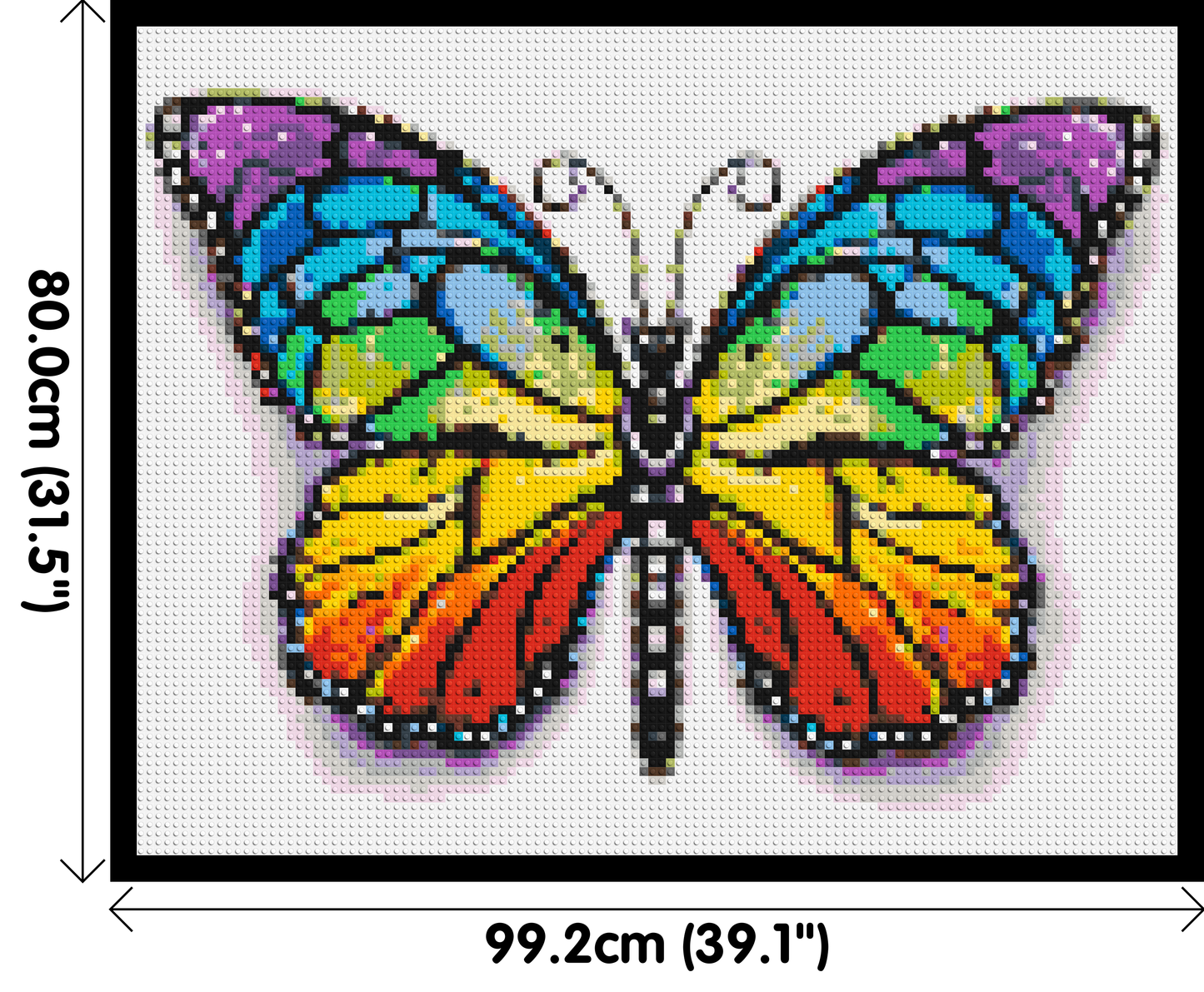 Butterfly Colourful Pop Art  - Brick Art Mosaic Kit 5x4 large