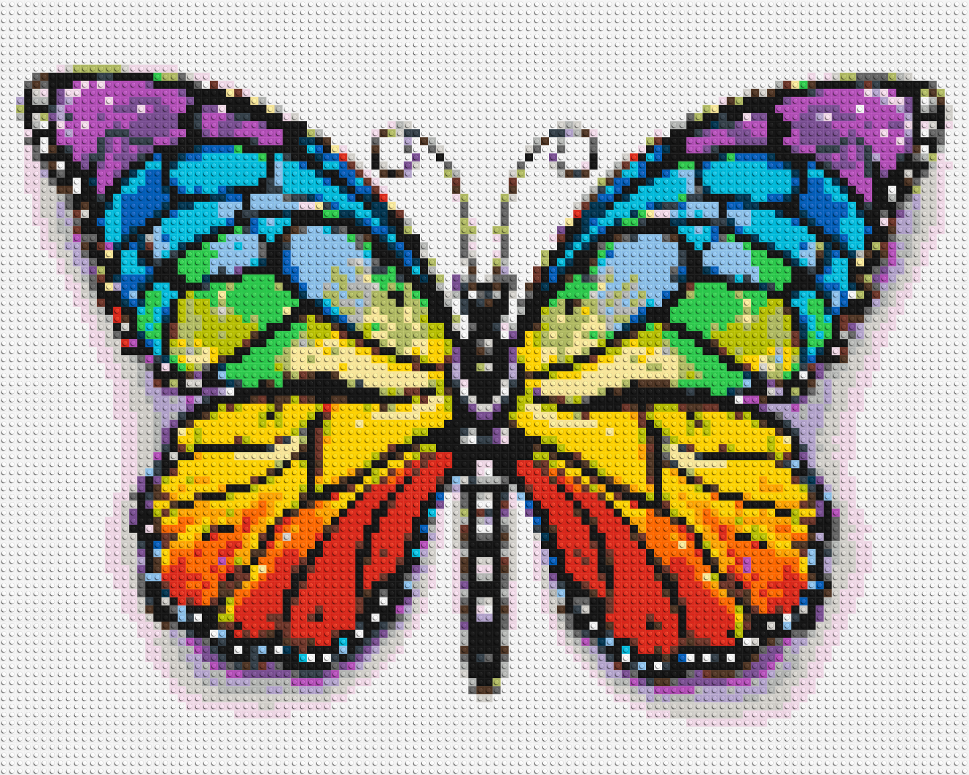 Butterfly Colourful Pop Art  - Brick Art Mosaic Kit 5x4 large