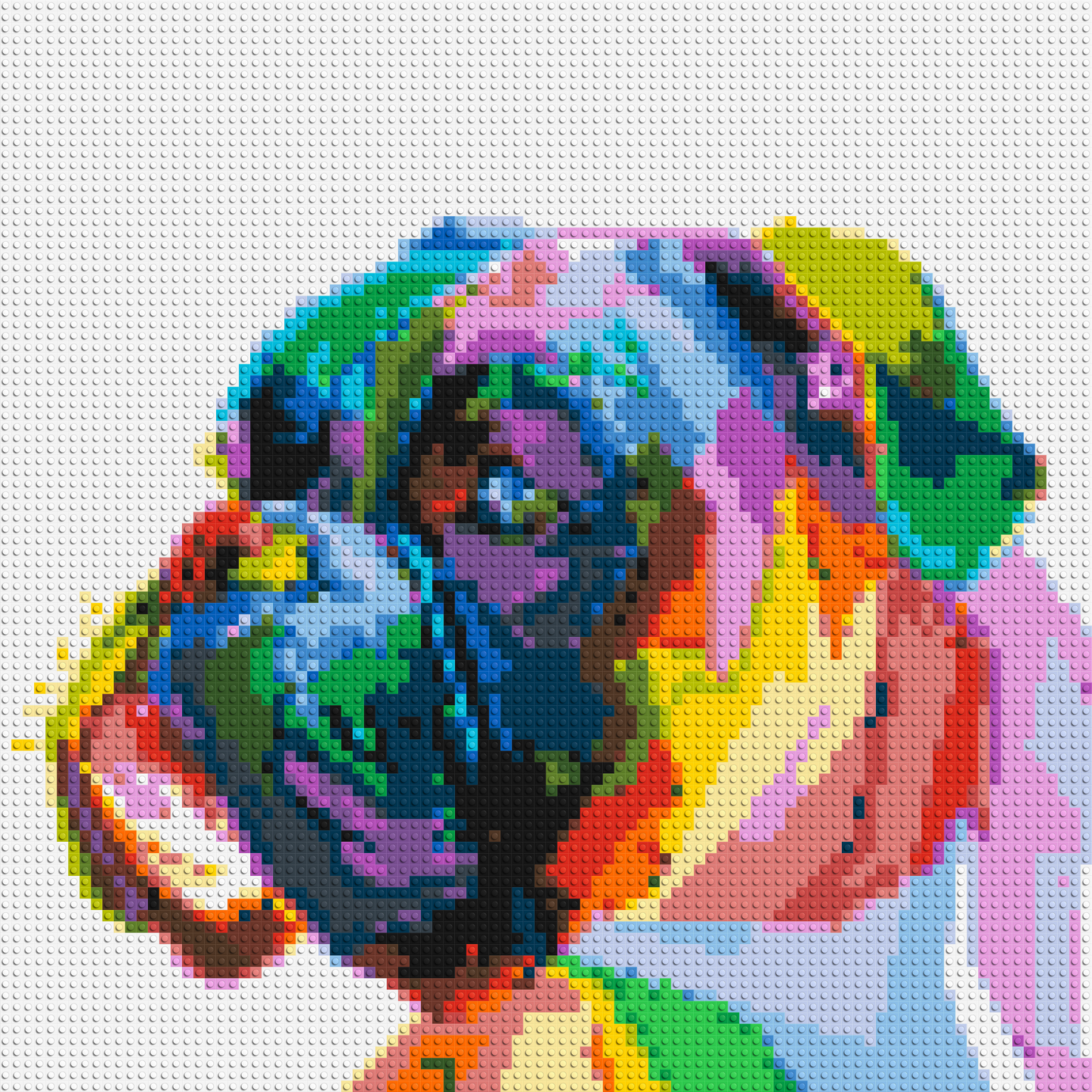 Boxer Colourful Pop Art - Brick Art Mosaic Kit 4x4 large