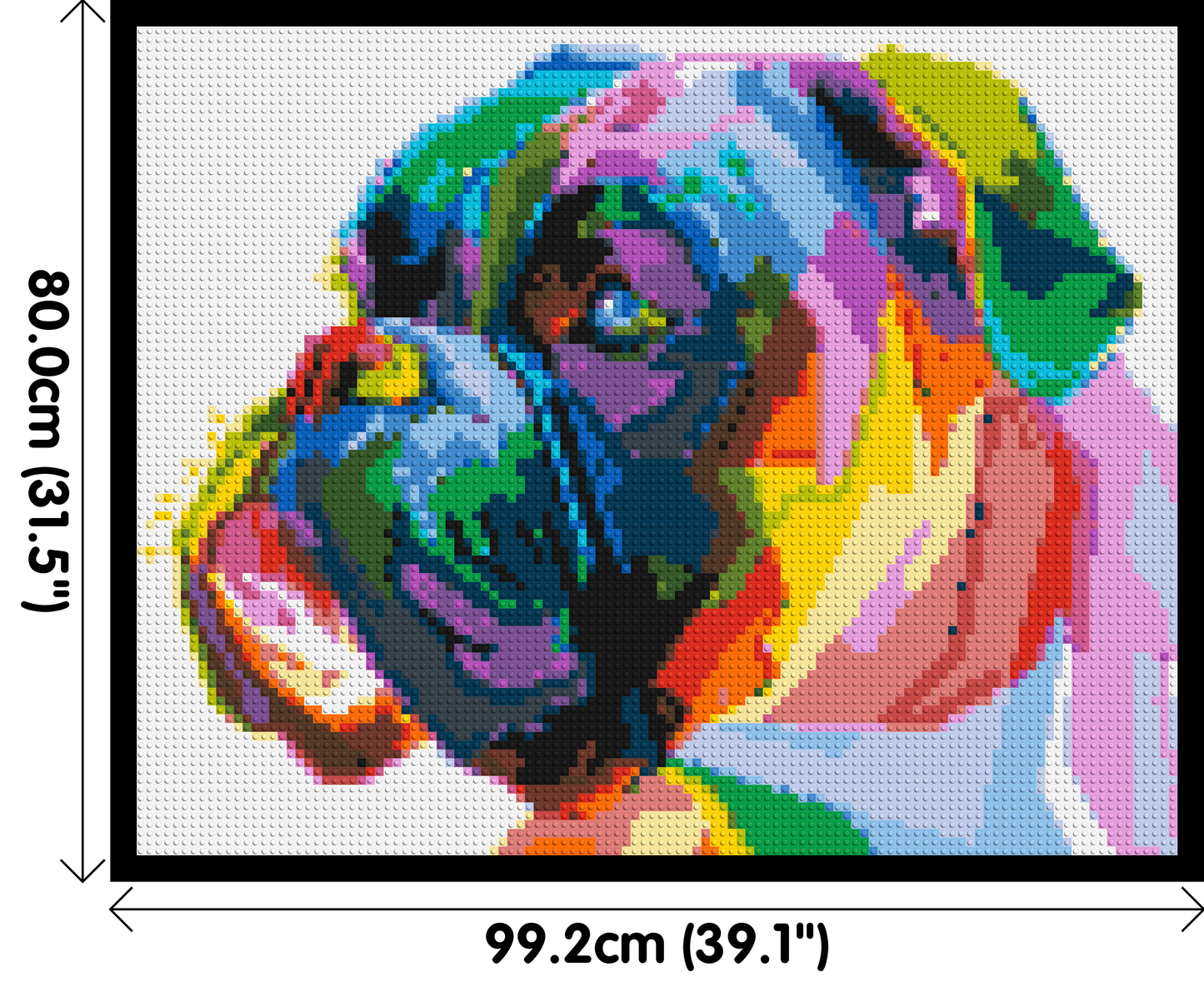 Boxer Colourful Pop Art - Brick Art Mosaic Kit 5x4 large