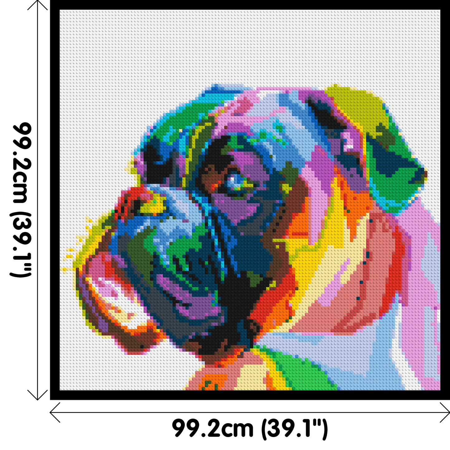 Boxer Colourful Pop Art - Brick Art Mosaic Kit 5x5 large