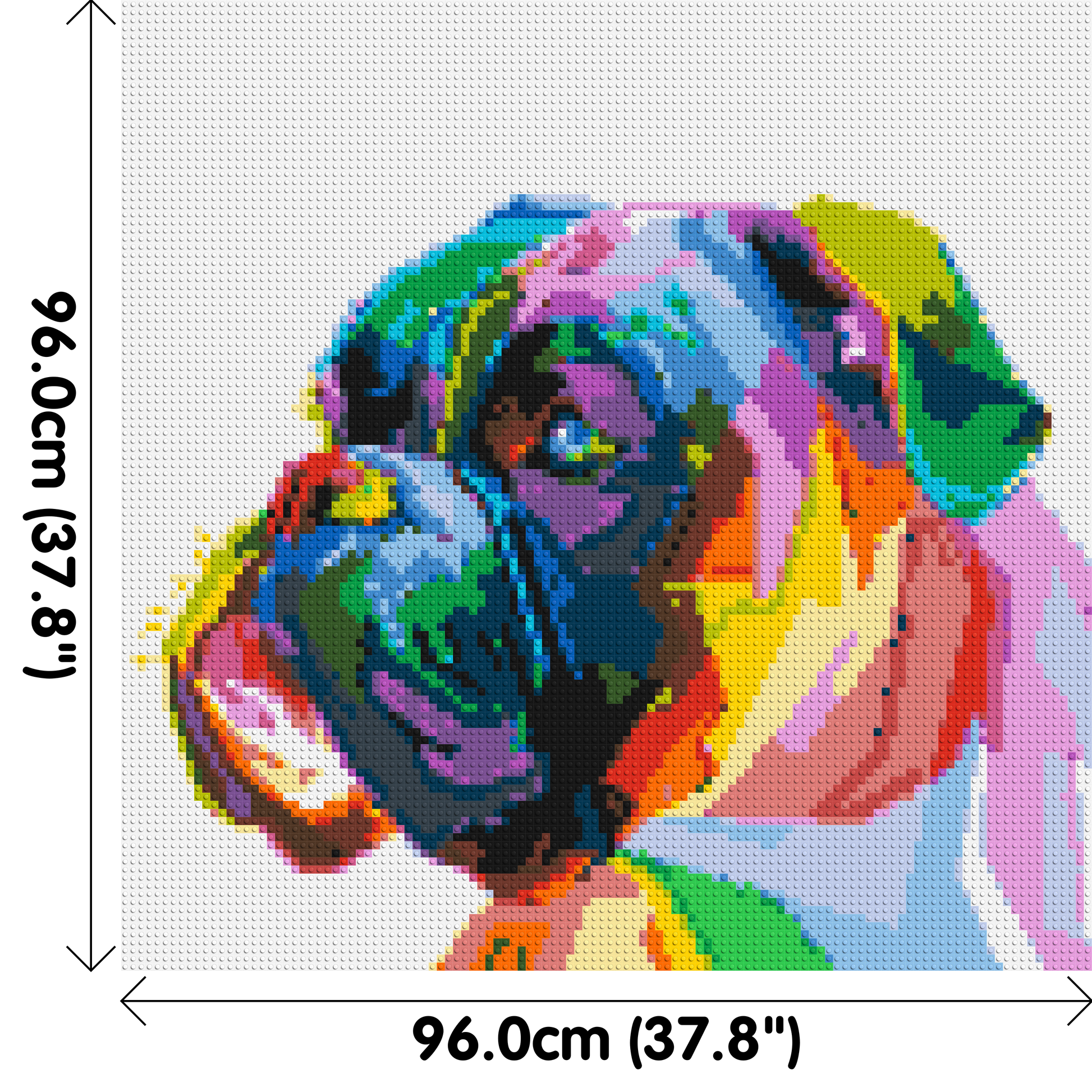 Boxer Colourful Pop Art - Brick Art Mosaic Kit 5x5 dimensions