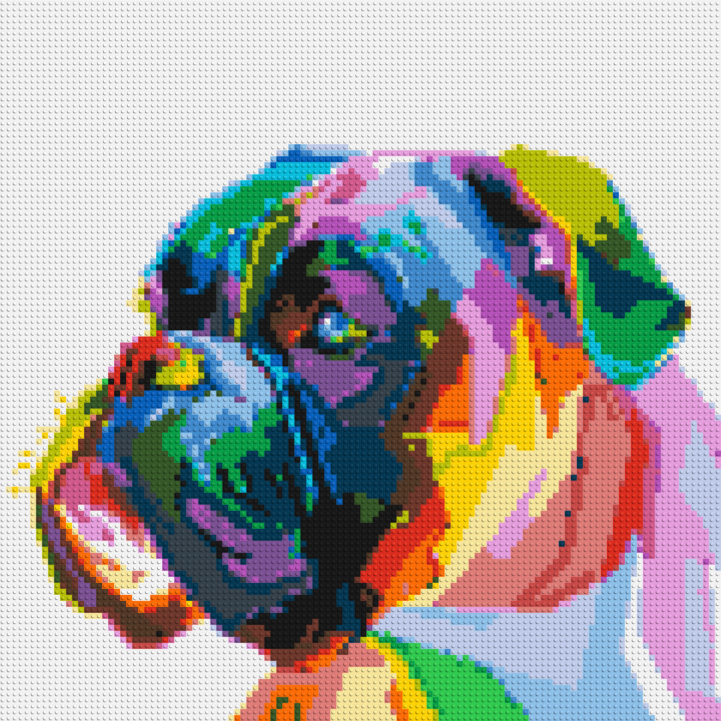 Boxer Colourful Pop Art - Brick Art Mosaic Kit 5x5 large