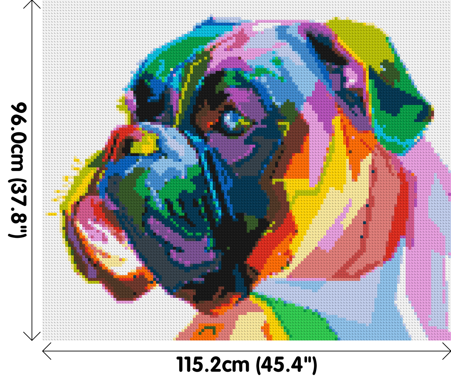 Boxer Colourful Pop Art - Brick Art Mosaic Kit 6x5 large