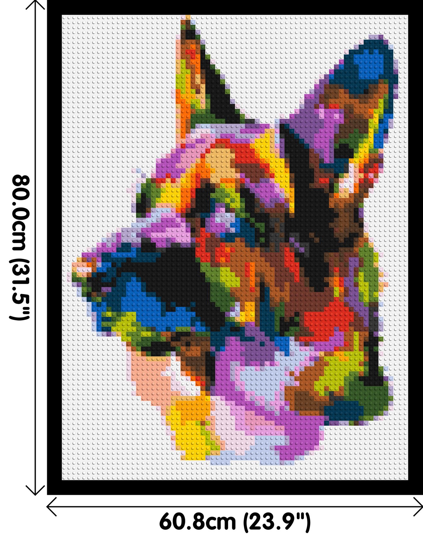 German Shepherd Colourful Pop Art - Brick Art Mosaic Kit 3x4 large