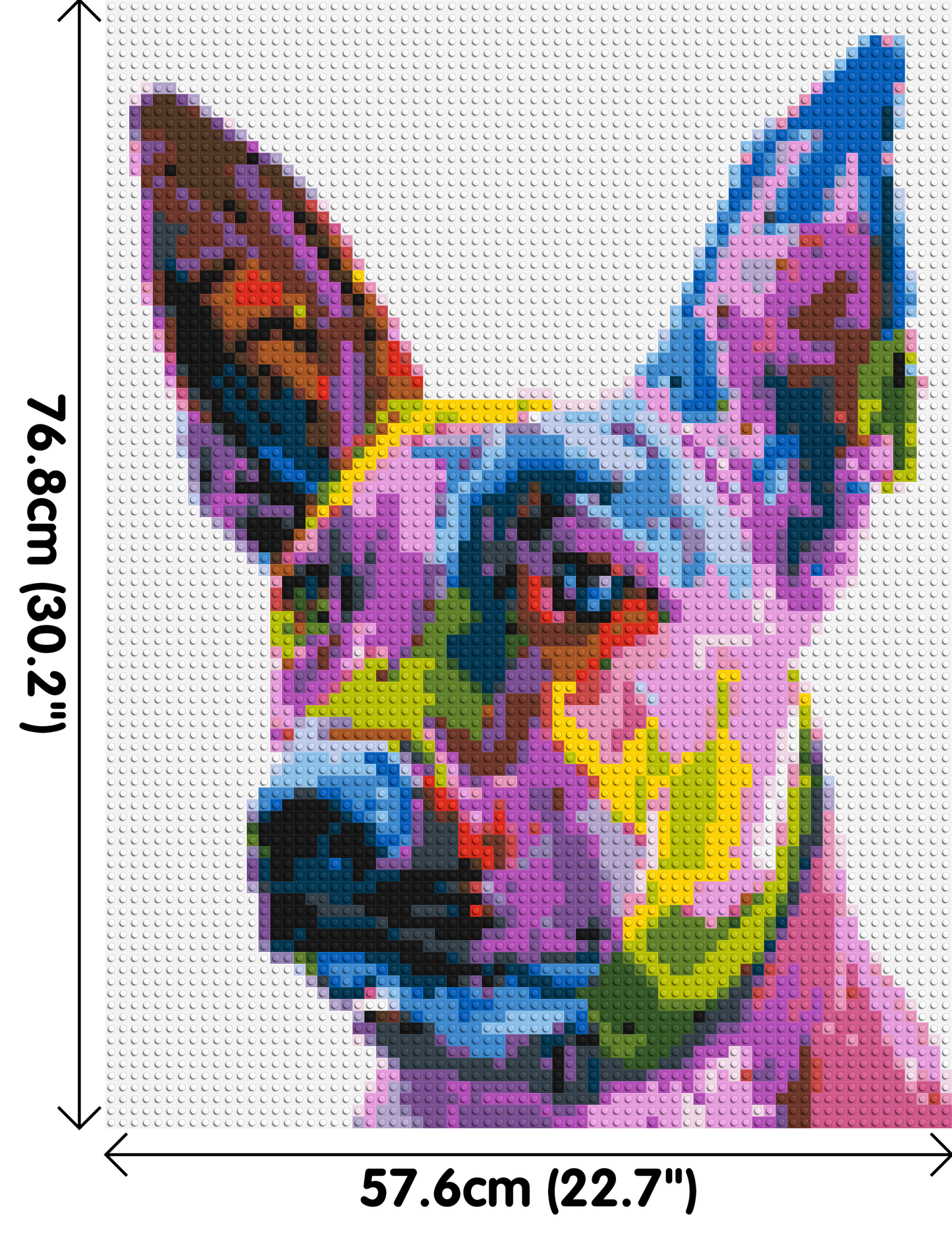 Belgian Malinois Colourful Pop Art - Brick Art Mosaic Kit 3x4 large