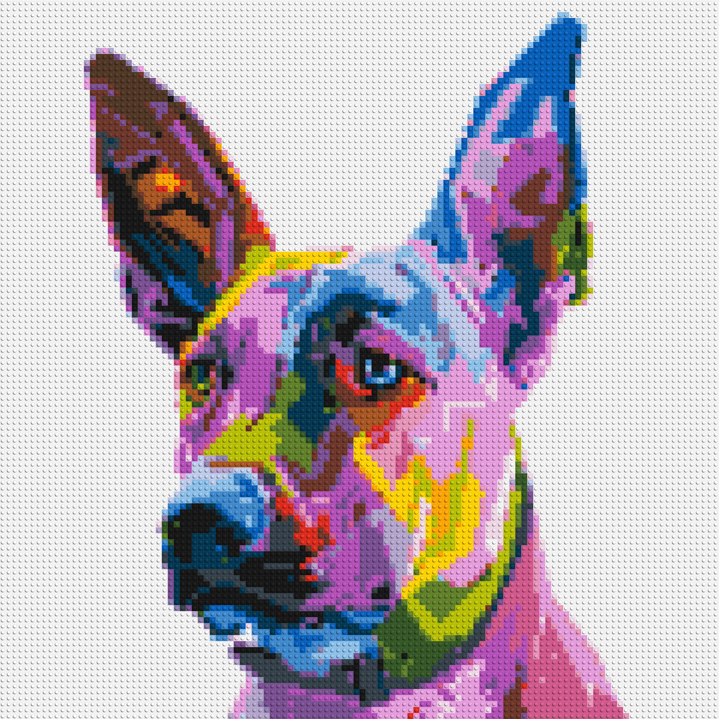 Belgian Malinois Colourful Pop Art - Brick Art Mosaic Kit 5x5 large