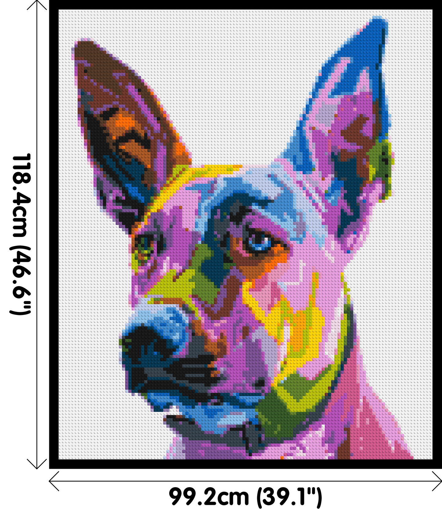 Belgian Malinois Colourful Pop Art - Brick Art Mosaic Kit 5x6 large