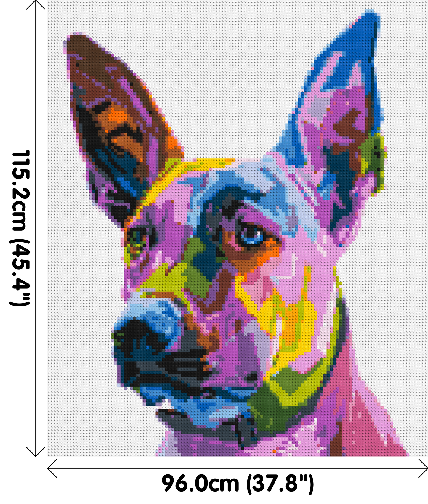 Belgian Malinois Colourful Pop Art - Brick Art Mosaic Kit 5x6 large