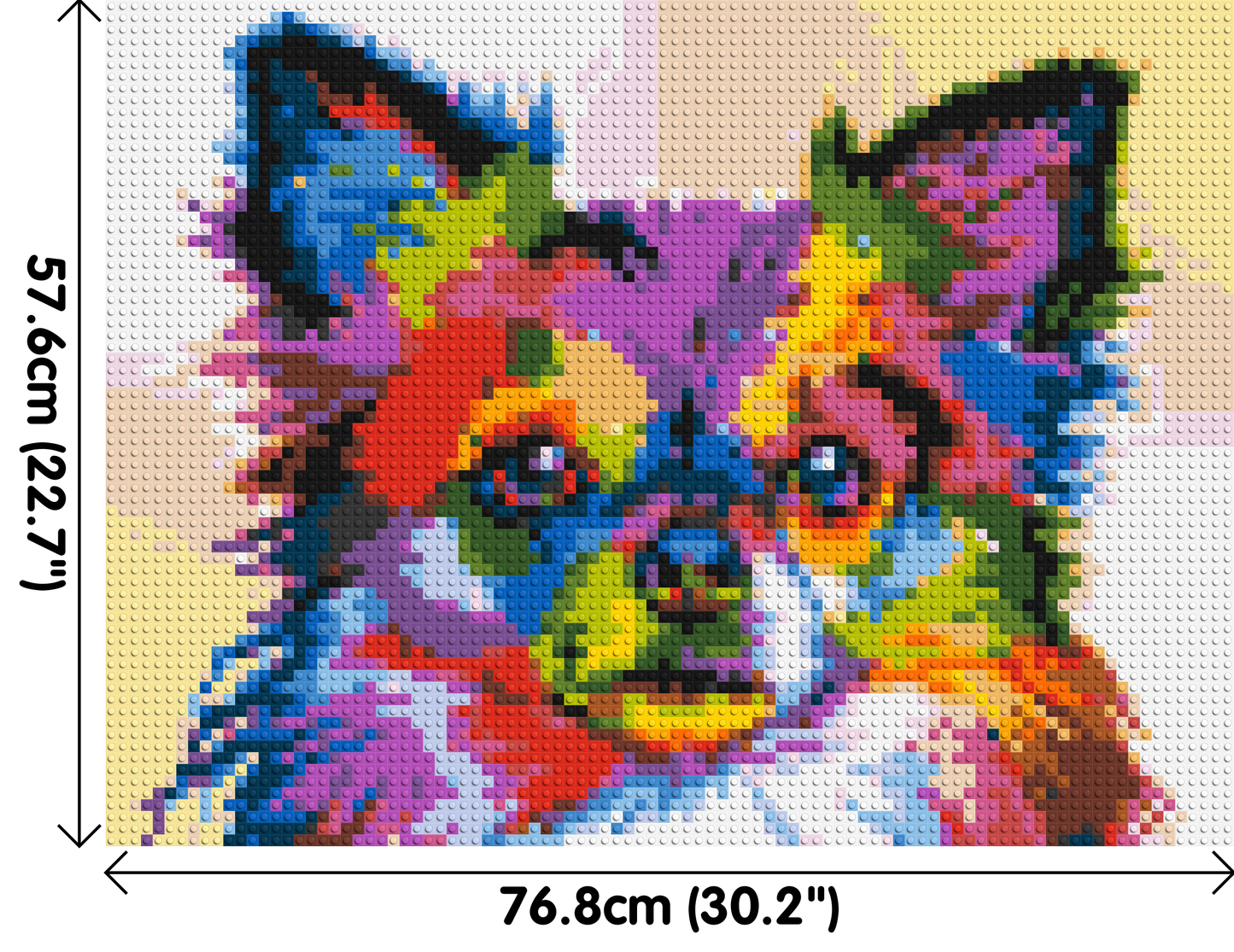 Chihuahua Colourful Pop Art - Brick Art Mosaic Kit 4x3 large