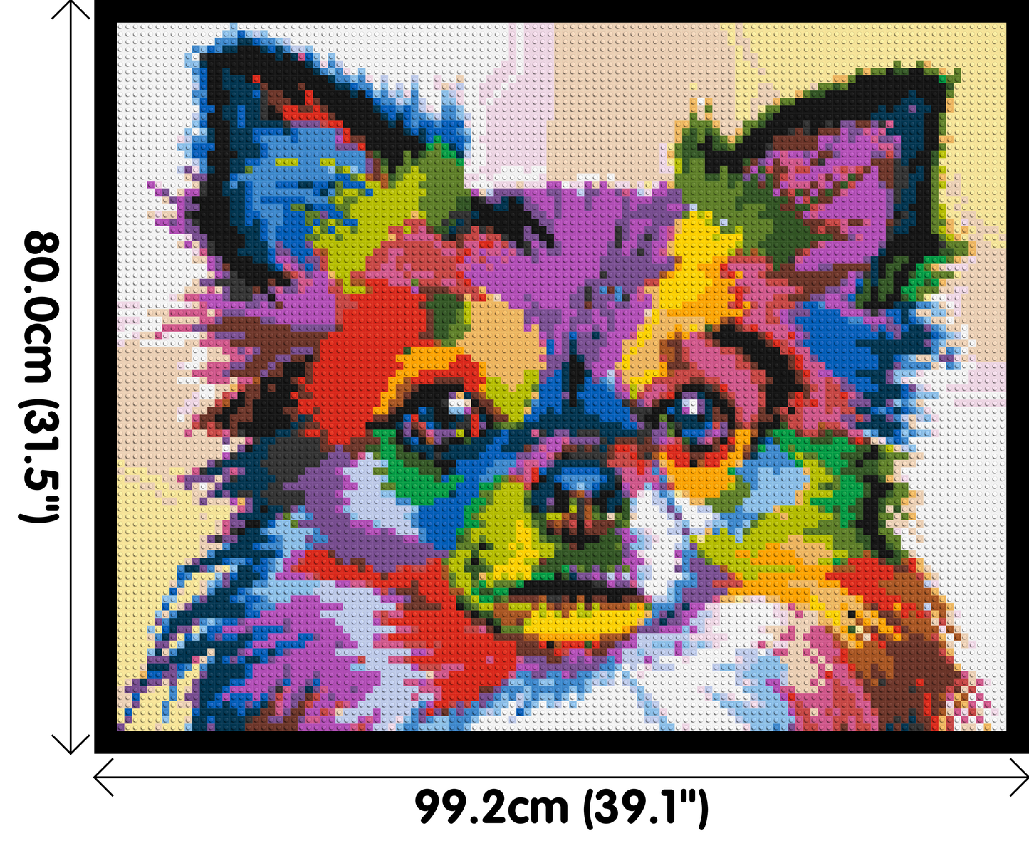 Chihuahua Colourful Pop Art - Brick Art Mosaic Kit 5x4 large