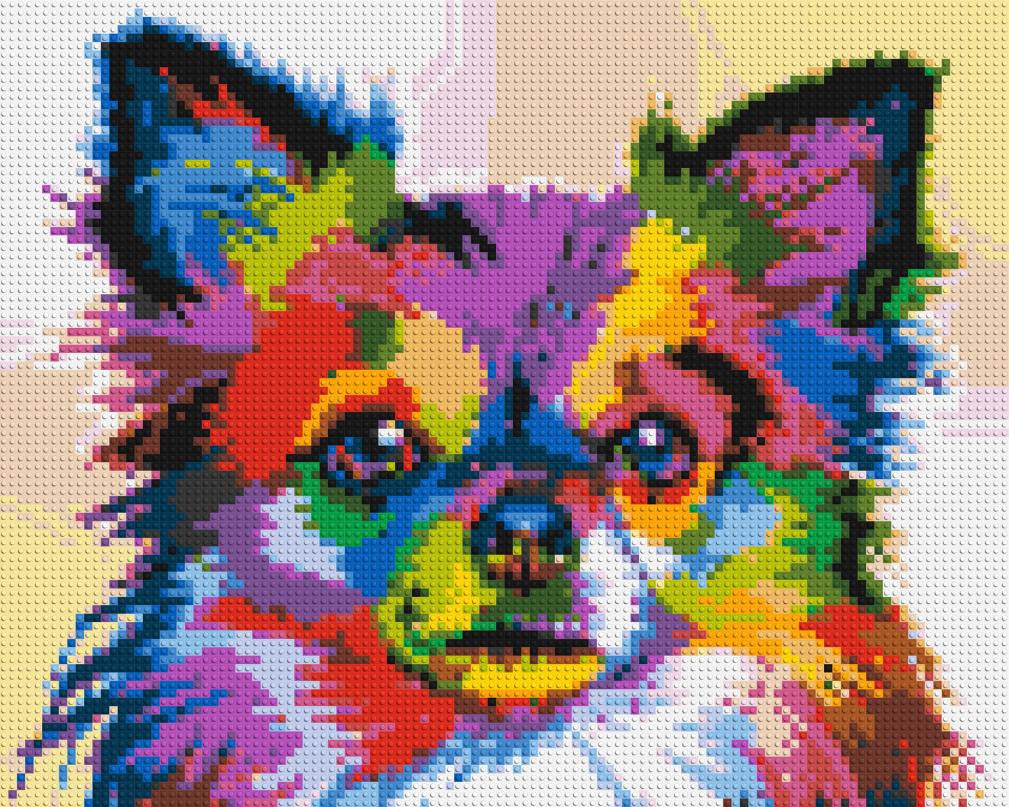 Chihuahua Colourful Pop Art - Brick Art Mosaic Kit 5x4 large