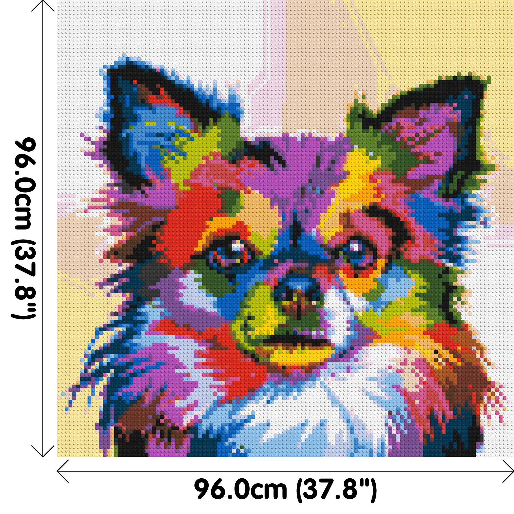 Chihuahua Colourful Pop Art - Brick Art Mosaic Kit 5x5 dimensions