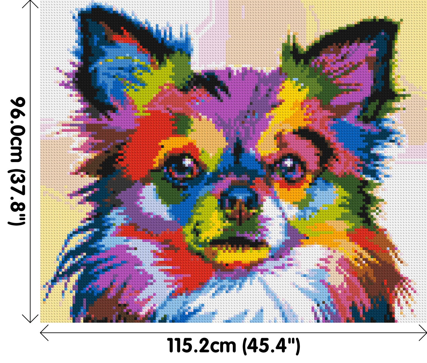 Chihuahua Colourful Pop Art - Brick Art Mosaic Kit 6x5 large