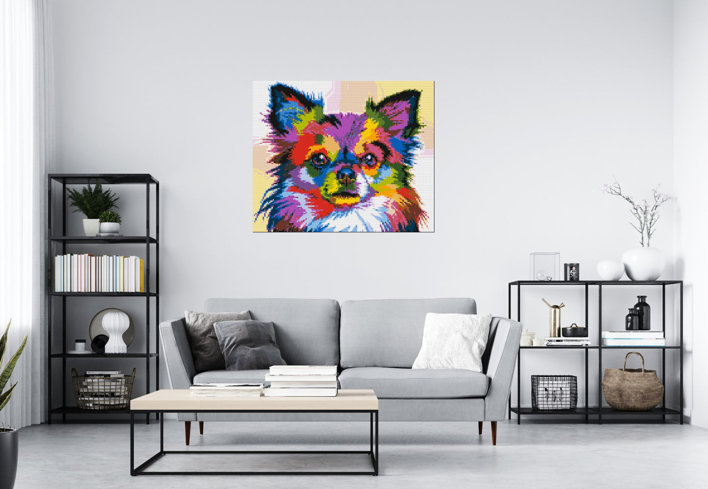 Chihuahua Colourful Pop Art - Brick Art Mosaic Kit 6x5 large