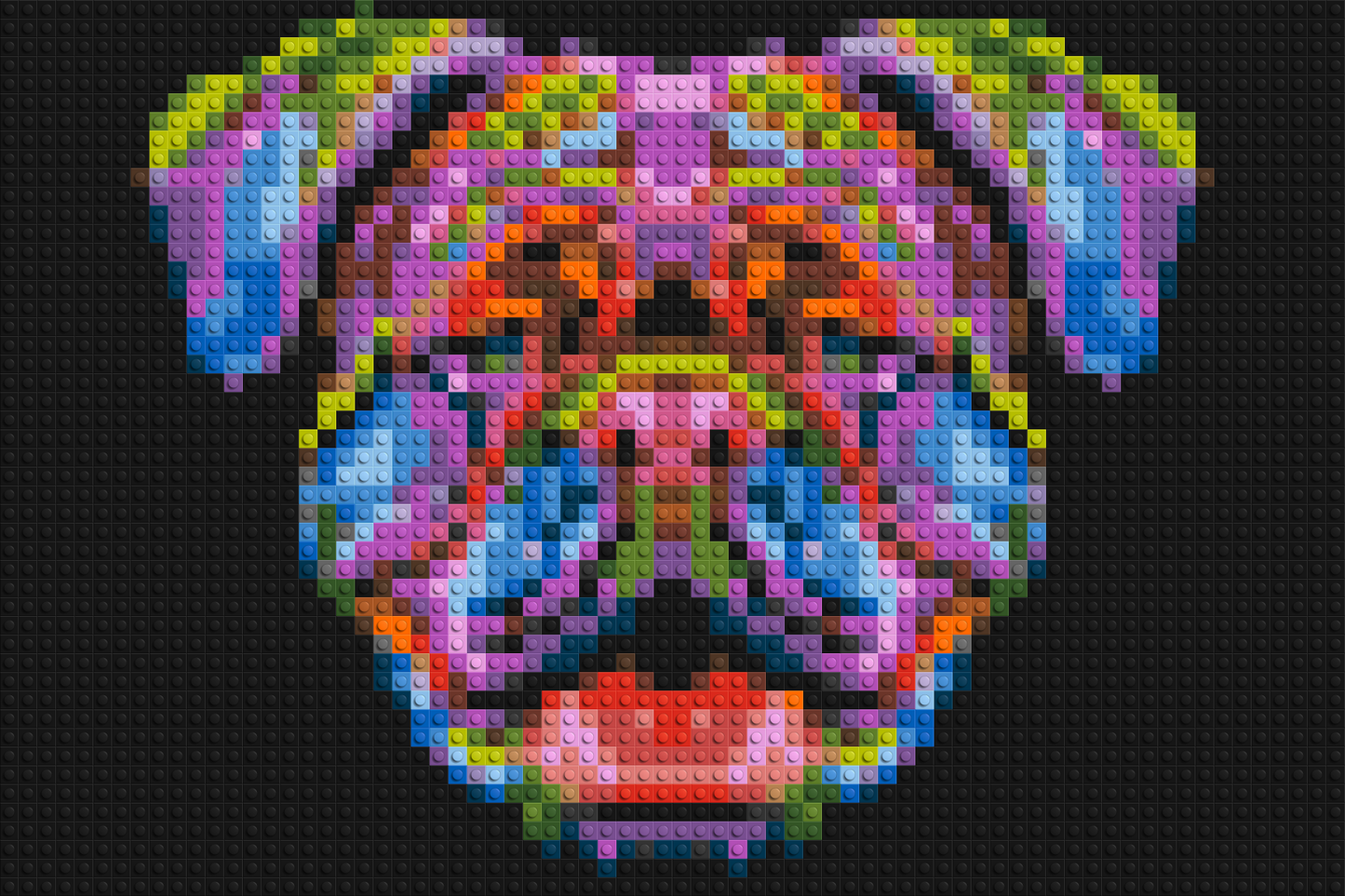 British Bulldog Colourful Pop Art - Brick Art Mosaic Kit 3x2 large